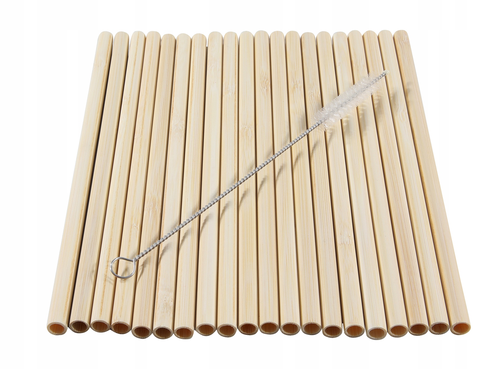 Słomki EKOLOGICZNE bambusowe zestaw 20szt szczotka