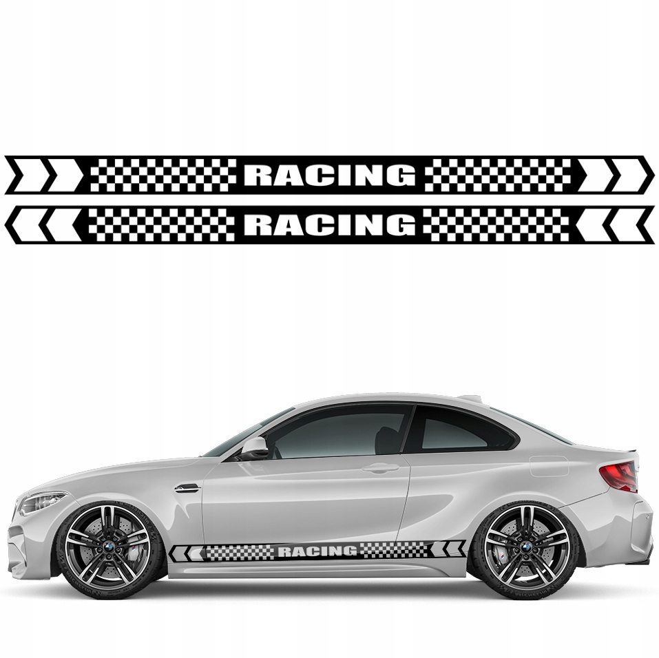 2xNAKLEJKA Grafika na bok auta Pásky Sportovní Pásy Racing Linie 12x211
