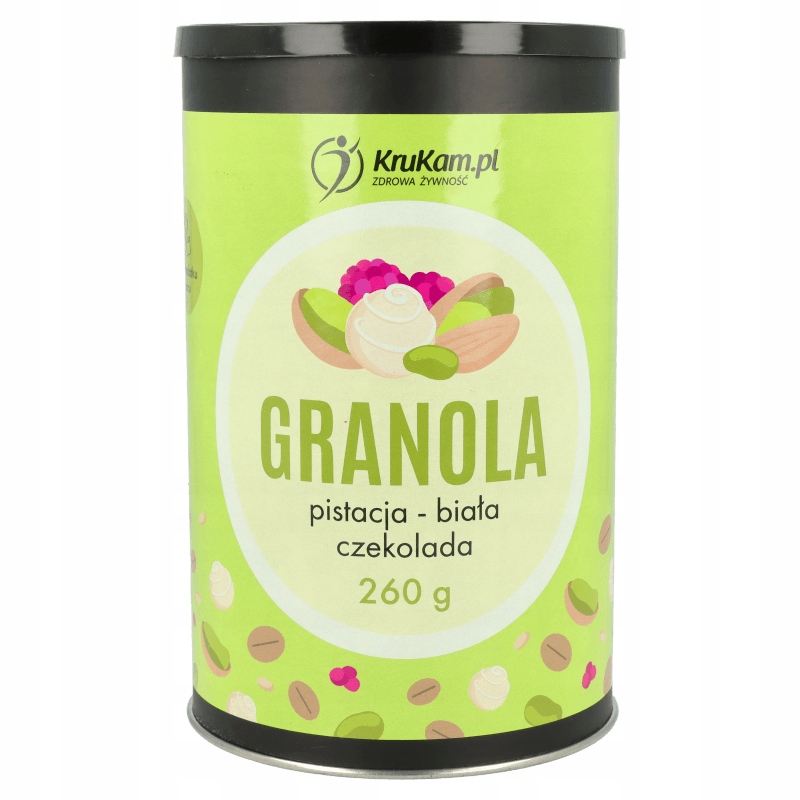 Levně Granola s pistáciemi a bílou čokoládou 260g Krukam