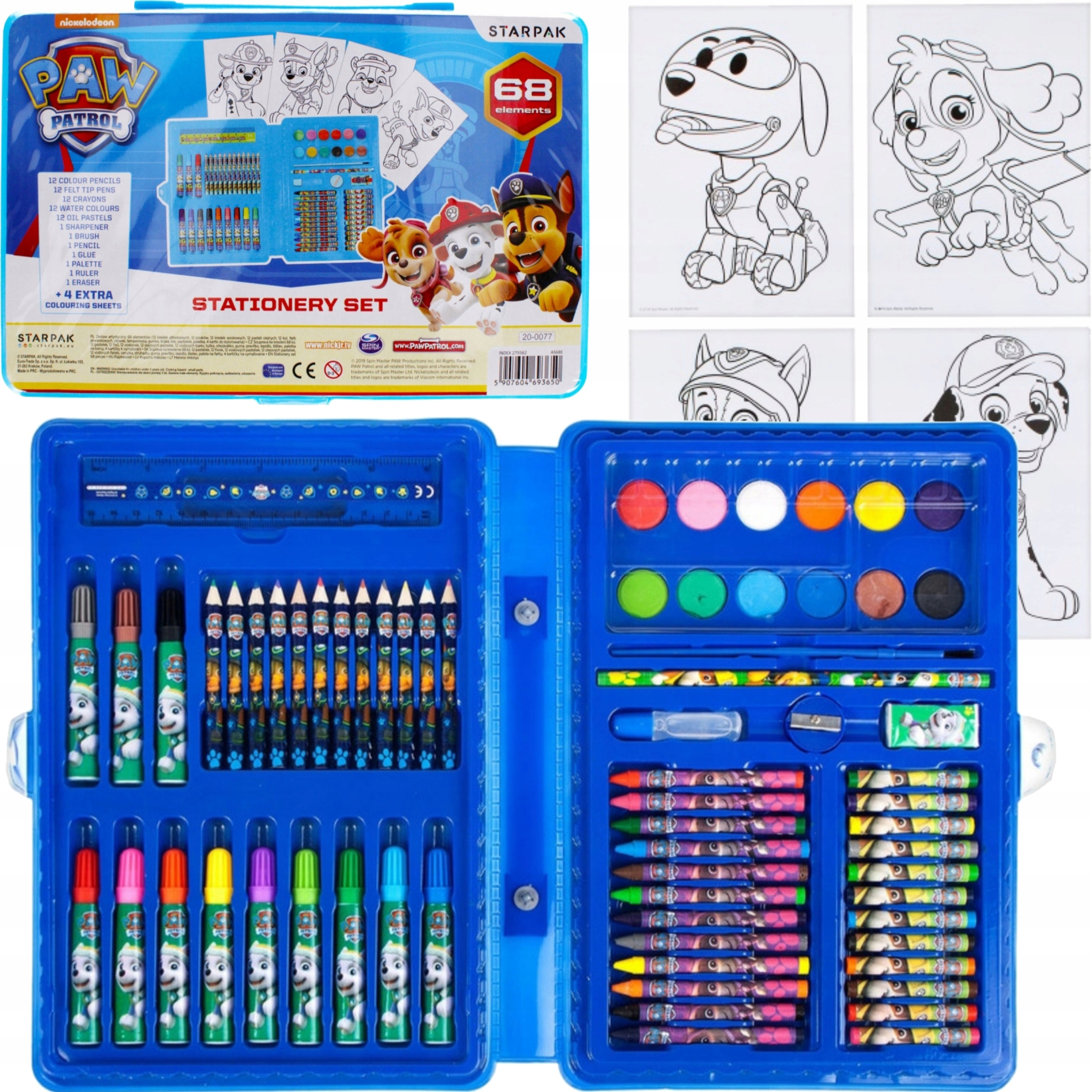 

Zestaw artystyczny Starpak Psi Patrol 68 elementów