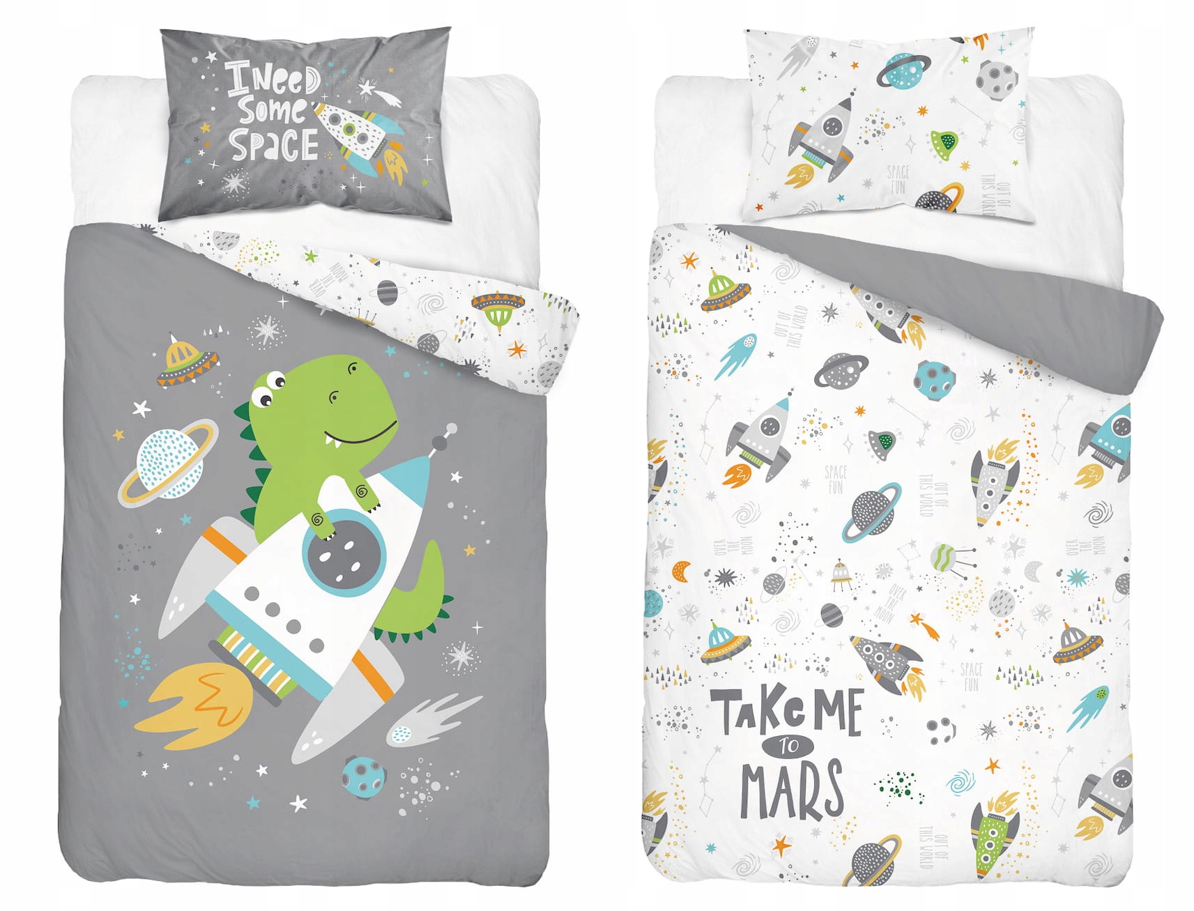 

Pościel Do Łóżeczka 90x120 Dino W Kosmosie 4279B