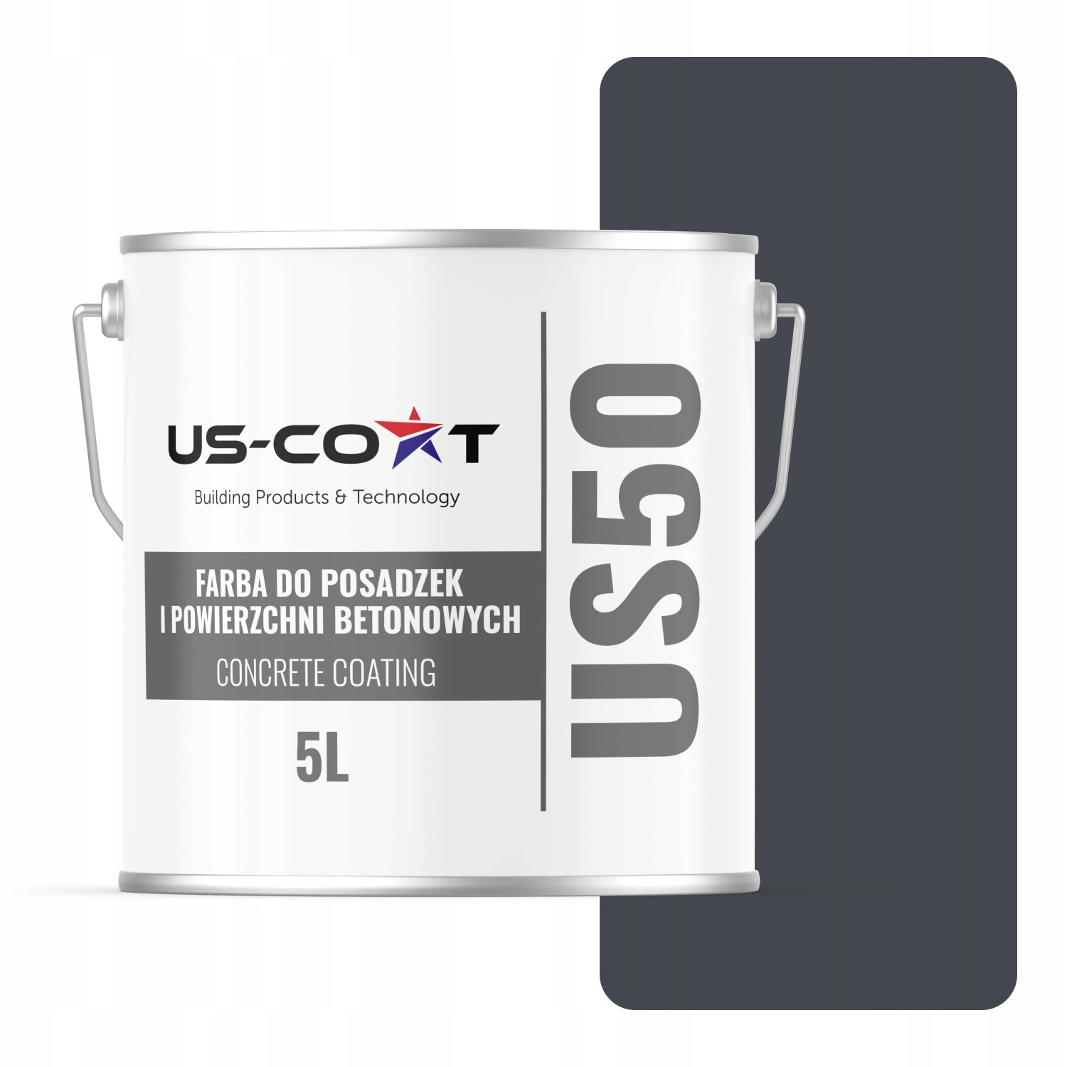 Farba na betón Garážová podlaha odolná voči chémii Grafitová Ral7024 5L