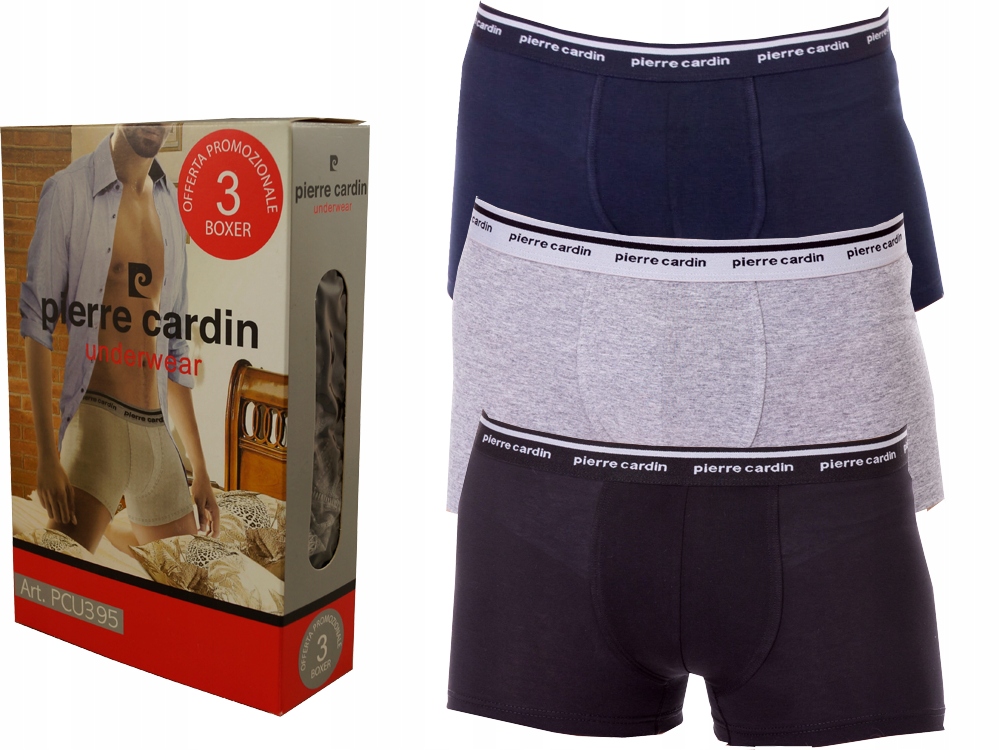 Boxerky Bavlna Pierre Cardin 3-balení, 3-PÁRY vel. M