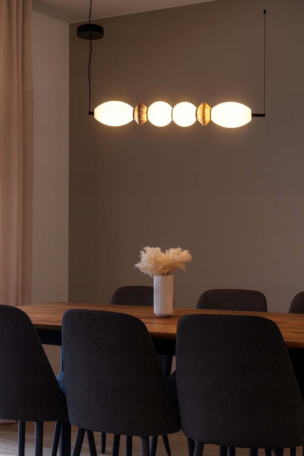 Umelecká lampa z keramiky s geometrickými tvarmi nad stôl Balos Led