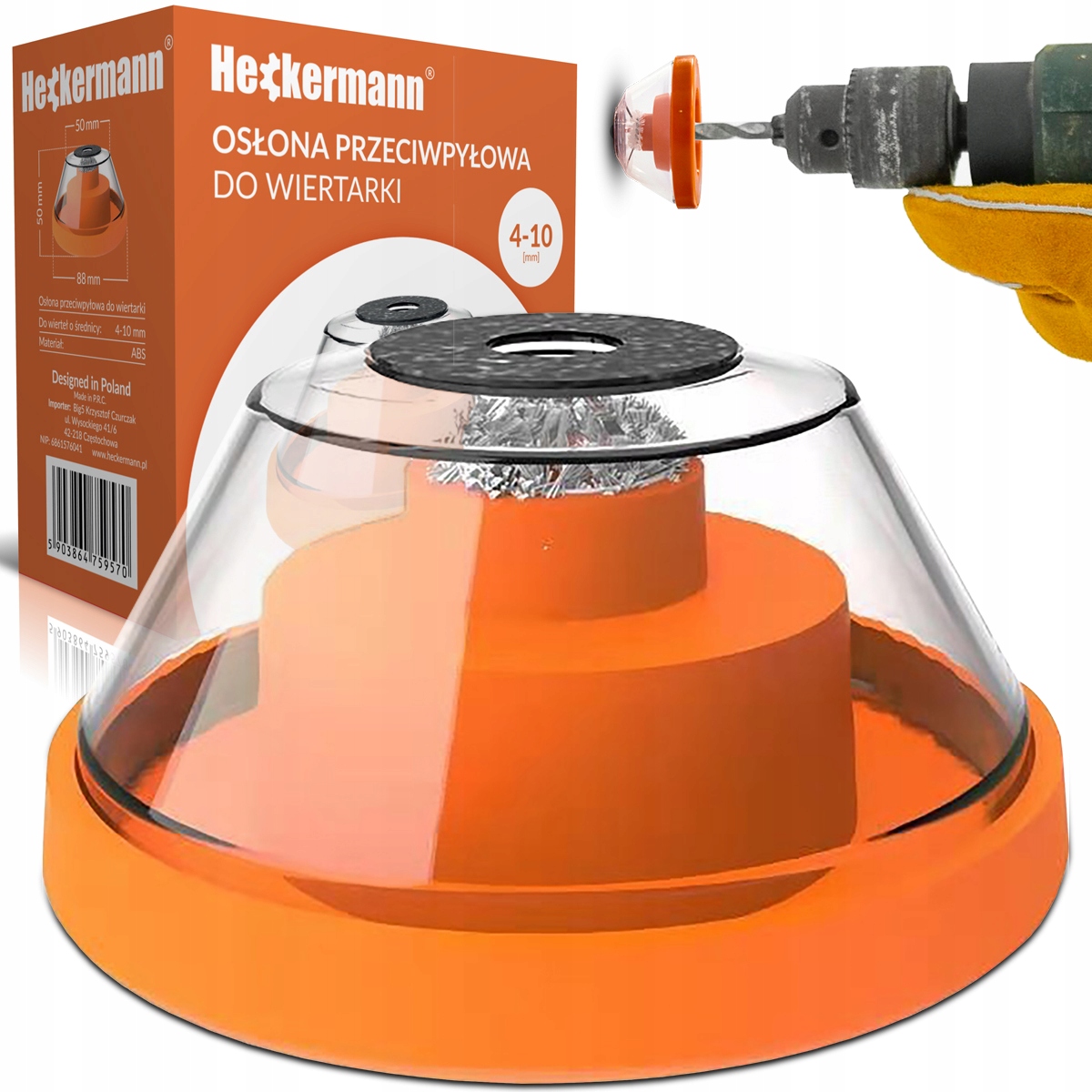 

Osłona Przeciwpyłowa Nakładka Do Wiertarki 4-10mm