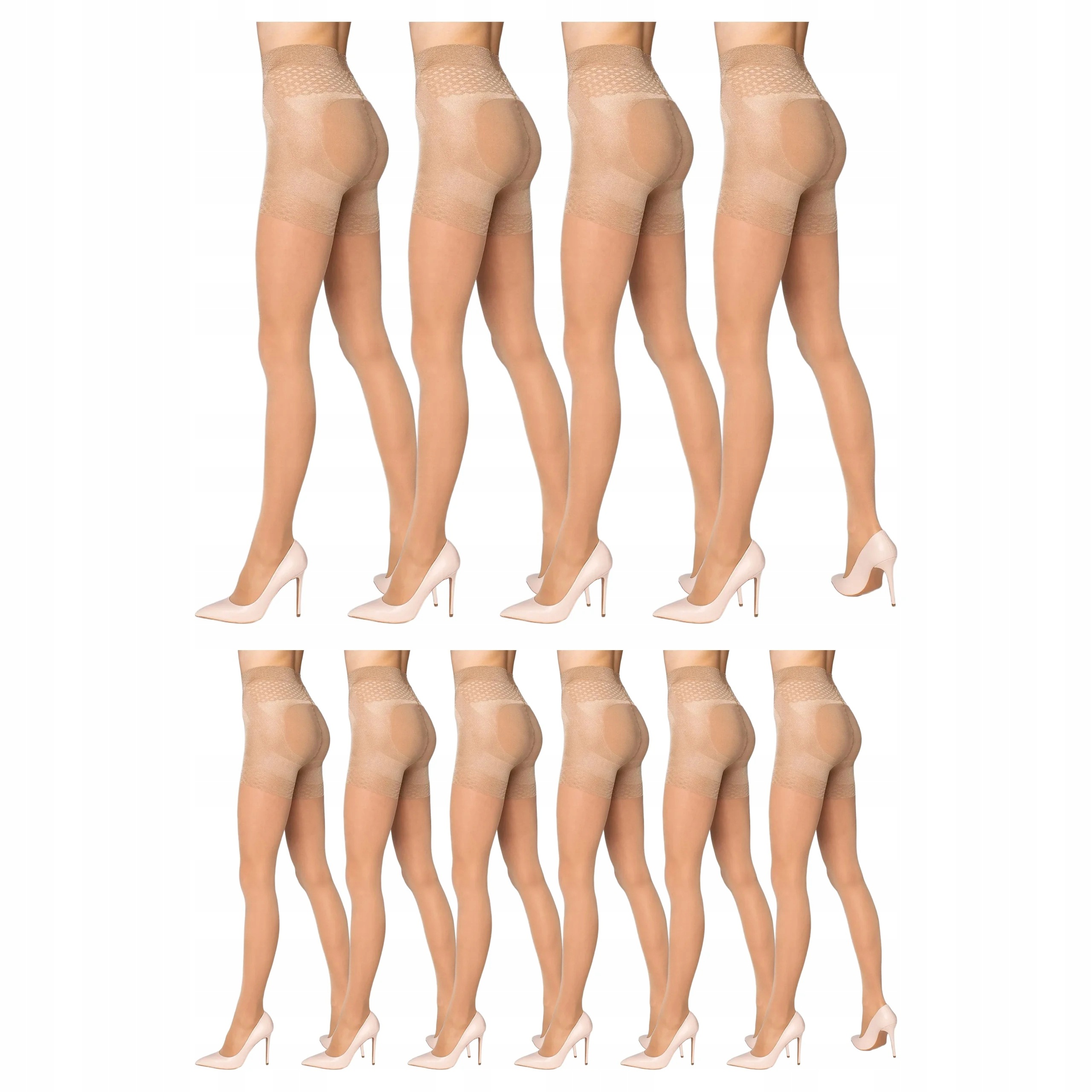 10 x Punčocháče punčocháče 40 den Marilyn Plus Up 40 2-S Beige