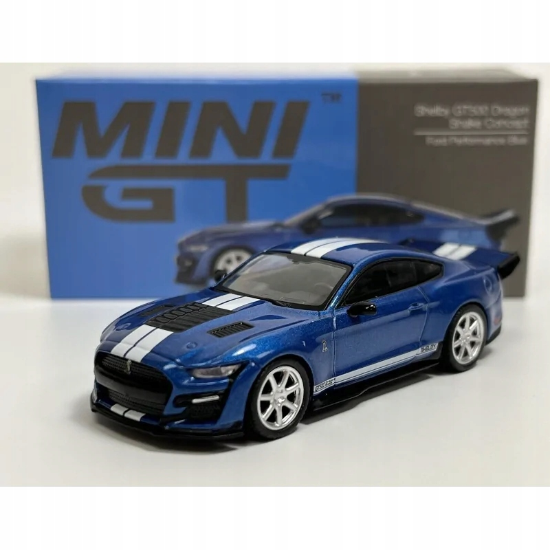 Mini Gt Shelby Mustang GT500 Dragon Snake Ford Performance Blue 1:64