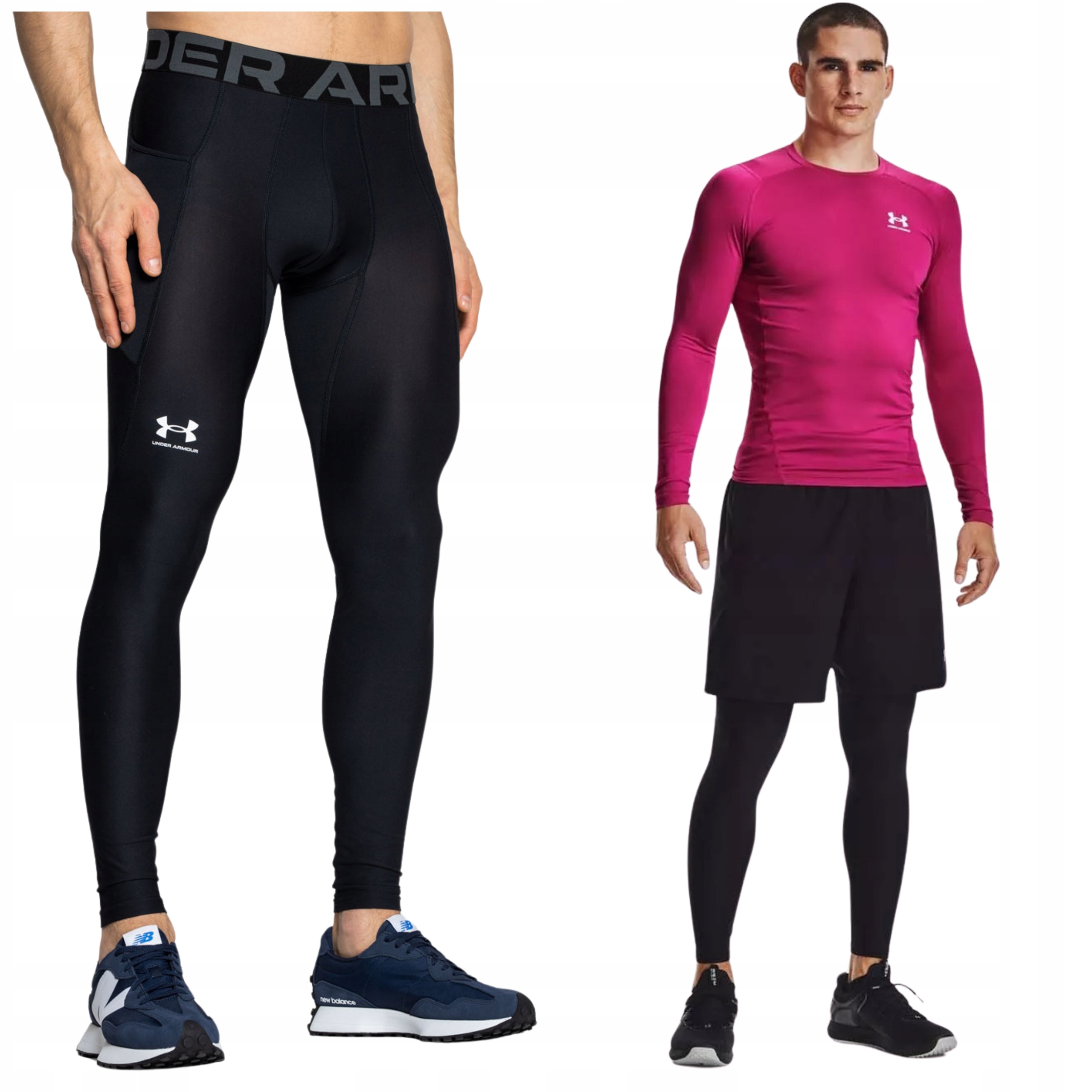Legginsy Długie Under Armour Do Biegania Treningu Męskie Termoaktywne XL