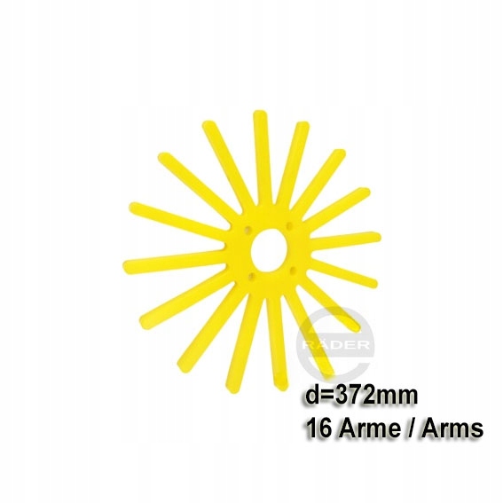 

Pielnik d=372 mm 16 ramion, gwiazdy pielące