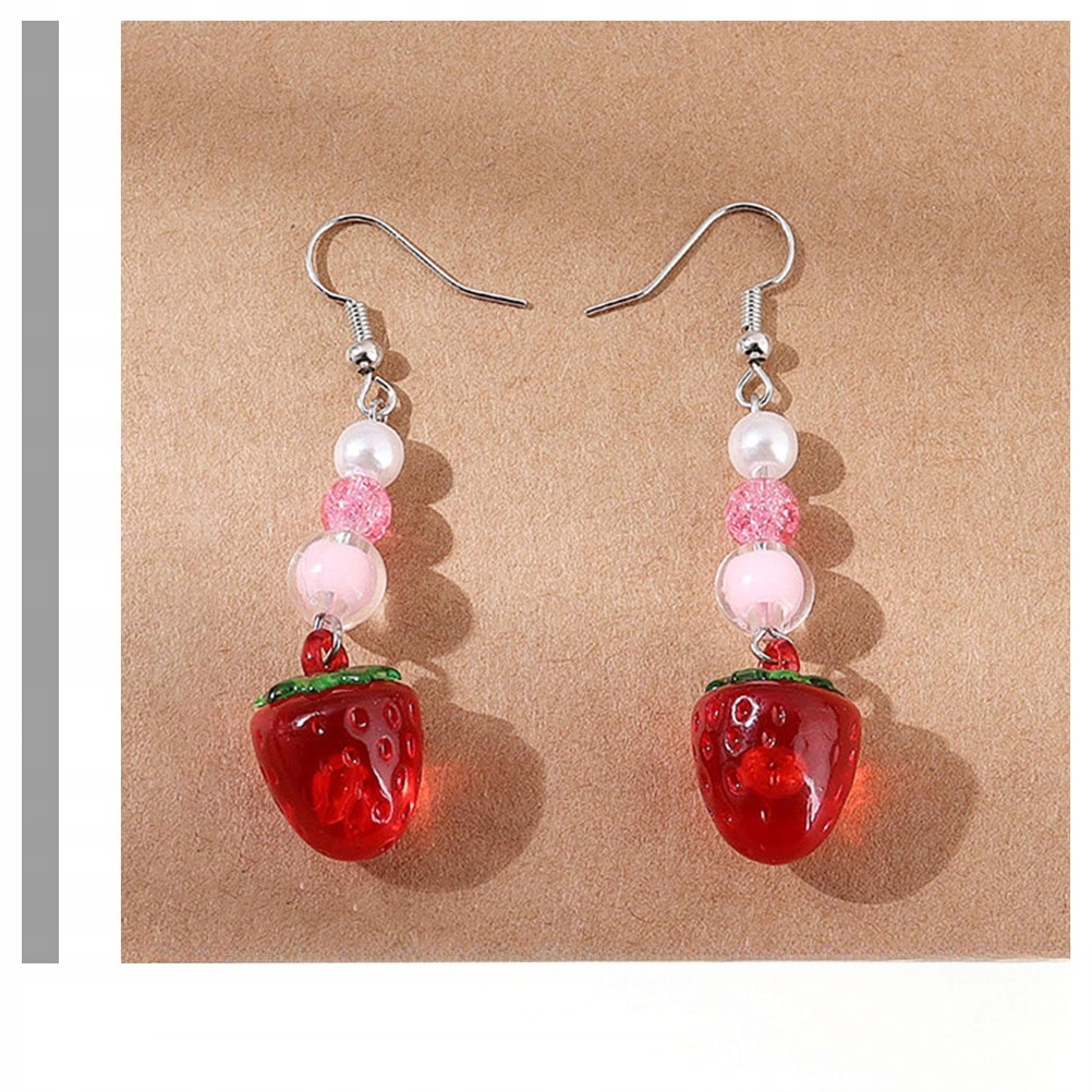 KOLCZYKI TRUSKAWKOWE WISZĄCE KOLCZYKI TRUSKAWKI Rodzaj zapięcia zatrzask