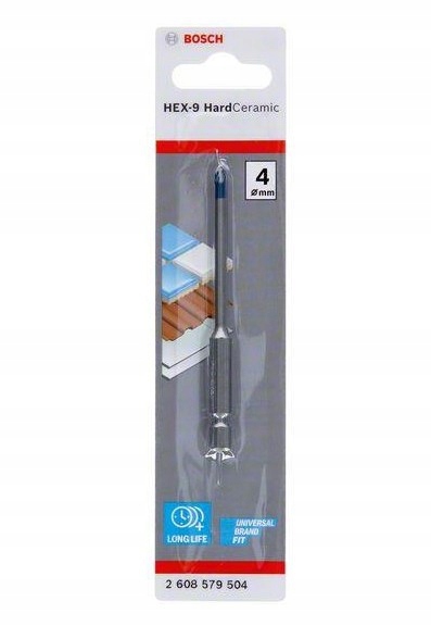 

Wiertło do ceramiki 4x90mm Bosch HEX-9 HardCeramic