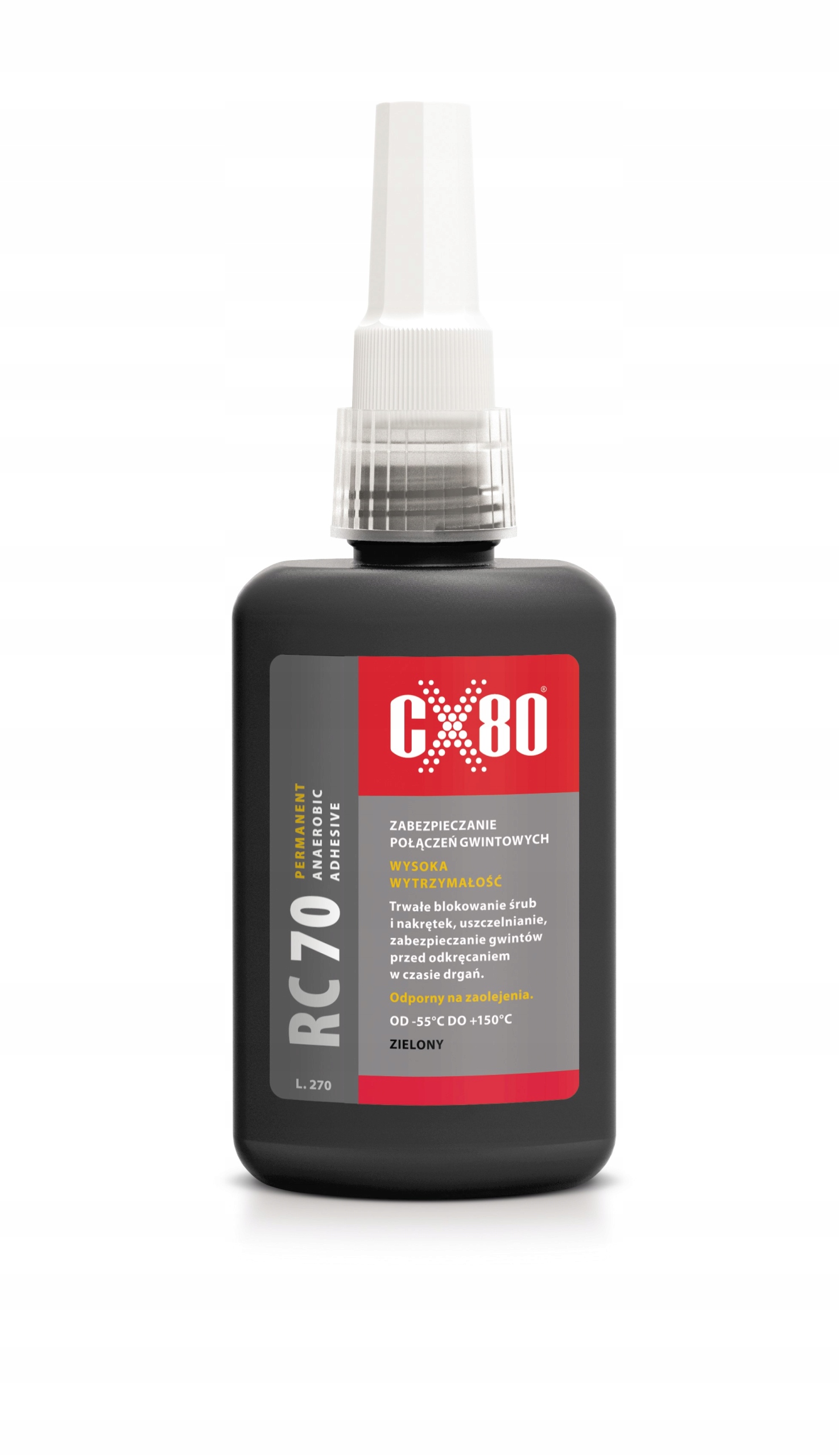 

CX80 RC70 50ml Silny klej anaerobowy do gwintów