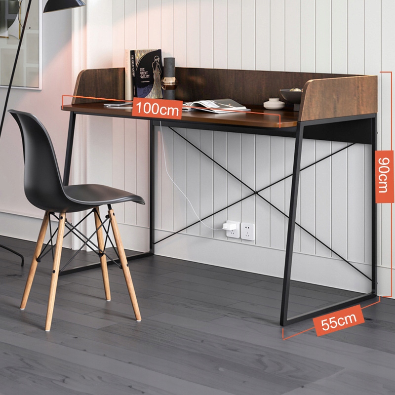 BIURKO KOMPUTEROWE CIEMNO BRĄZOWE POD LAPTOP STOLIK NOWOCZESNE 100 CM Kod producenta BIURKO KOMPUTEROWE CIEMNO BRĄZOWE