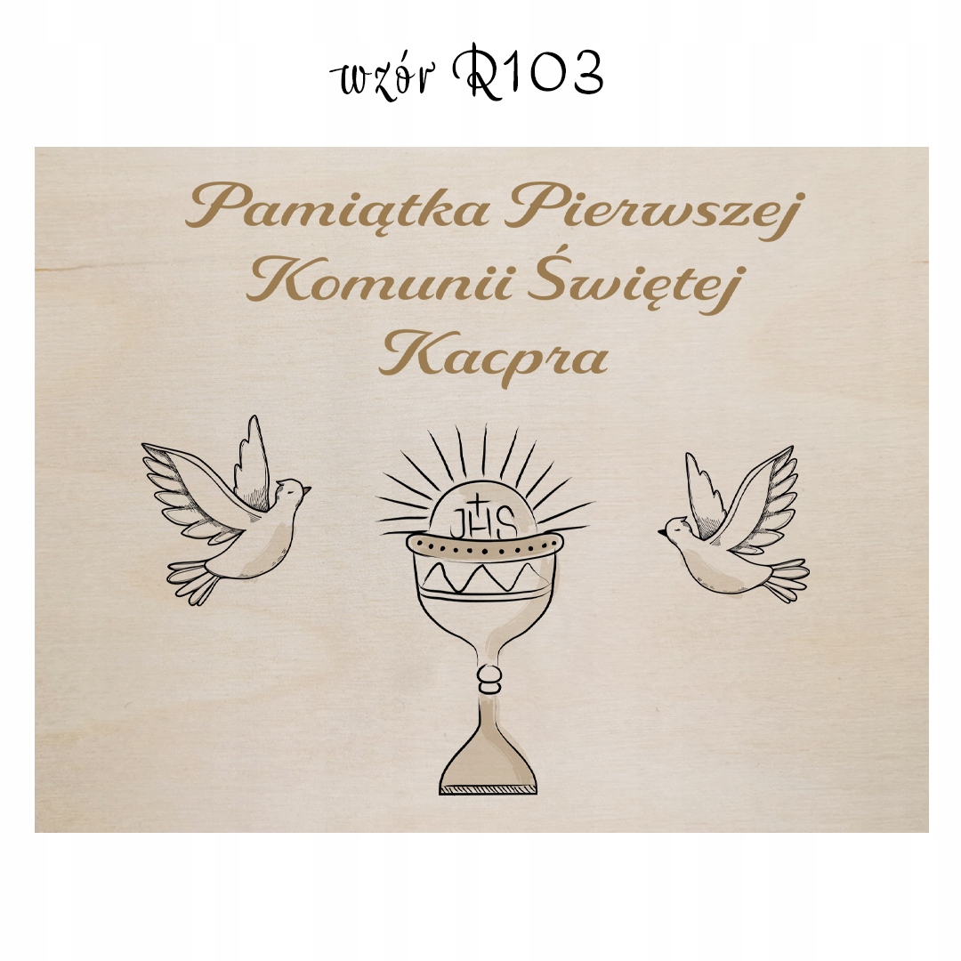 Pamiątka Pierwszej Komunii Świętej Pudełko różaniec Rodzaj inny