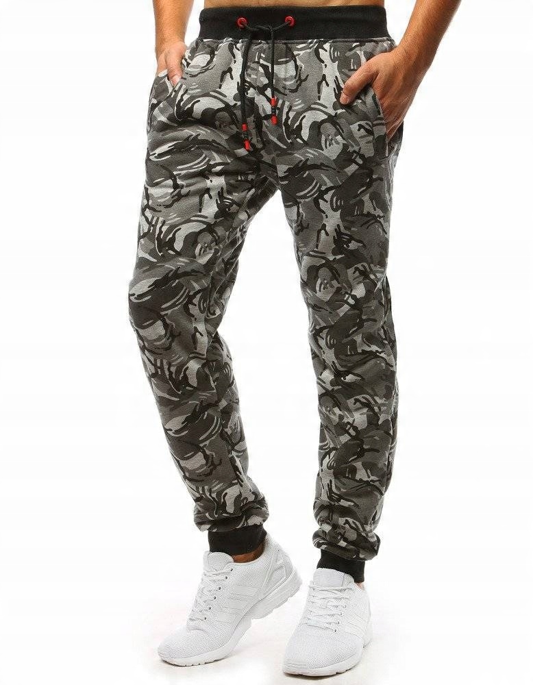 

Meskie Spodnie Dresowe Camo Szare roz. M
