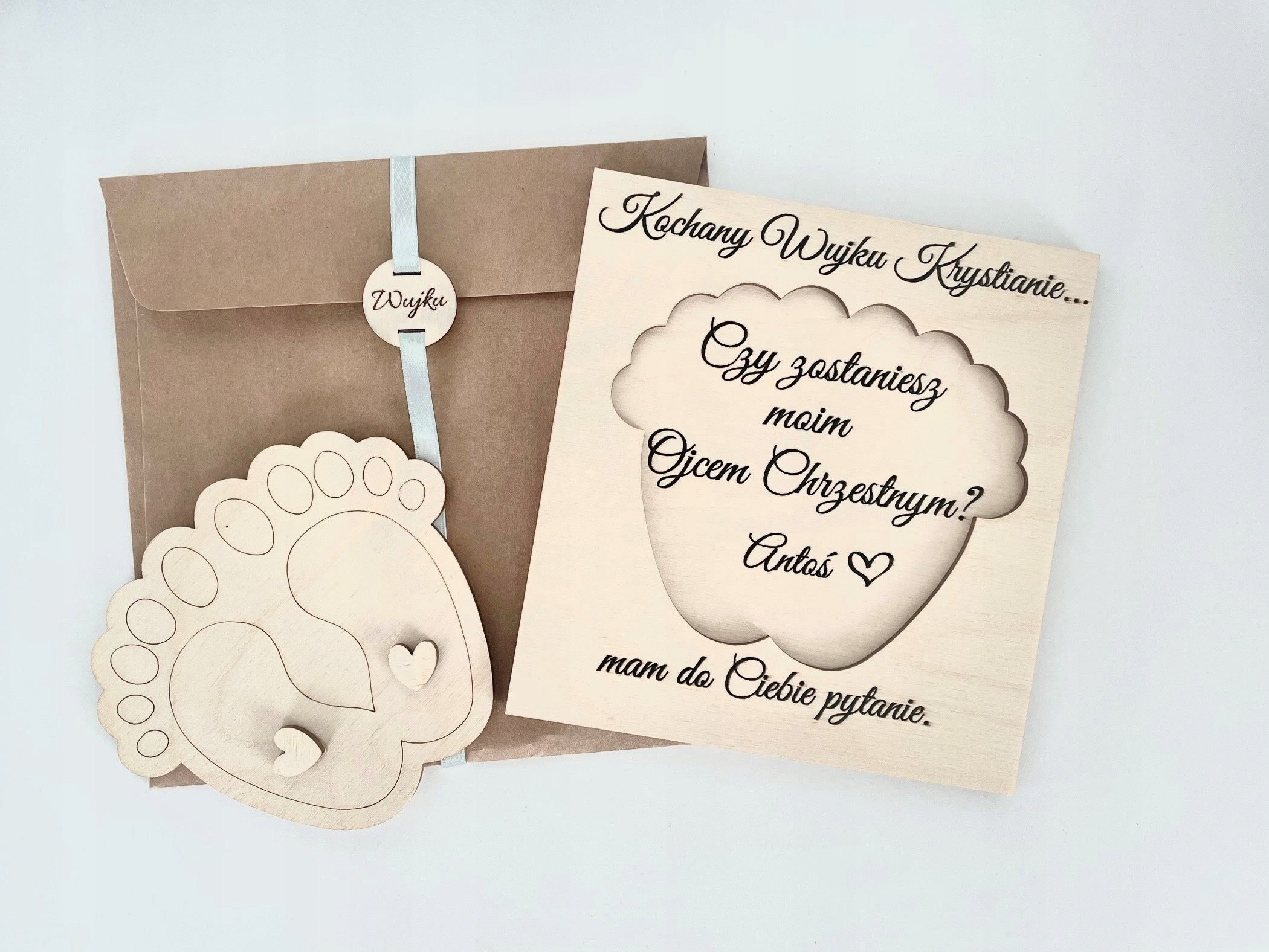 Prośba o bycie Chrzestnym ze stópkami zaproszenie Rodzaj chrzest