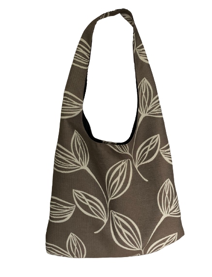 TORBA WOREK TOREBKA SZHOPER OPONKA BEŻ LIŚCIE