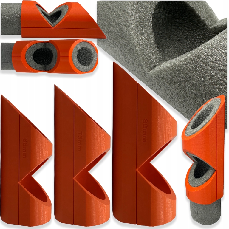 Šablona pro řezání izolačních trubek s úhlovým obalem 42/13 35/19 42/19