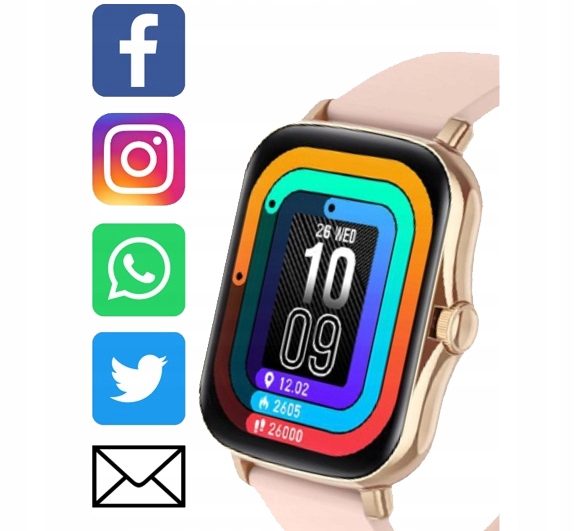 SMARTWATCH ZEGAREK SPORTOWY DAMSKI MĘSKI DLA DOROSŁYCH SMART WATCH PULS SMS Marka Active Band