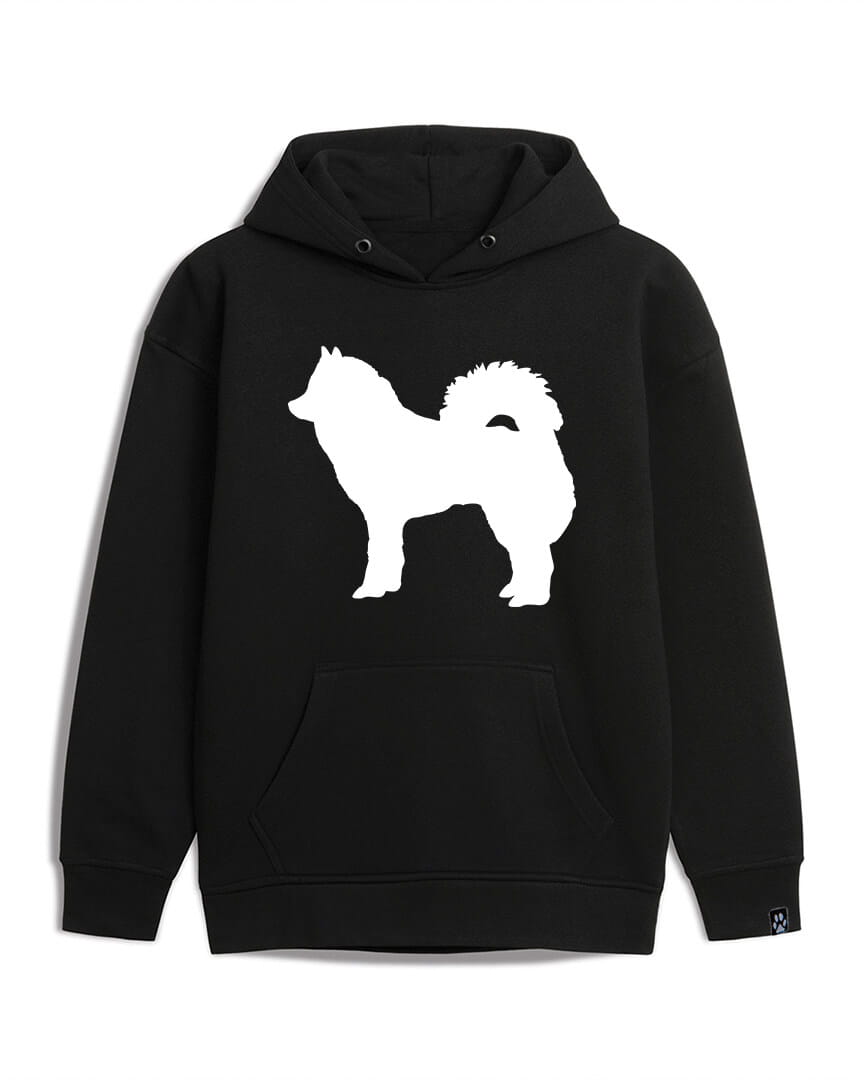 Mikina unisex s kapucí s potiskem psa Eurasiera