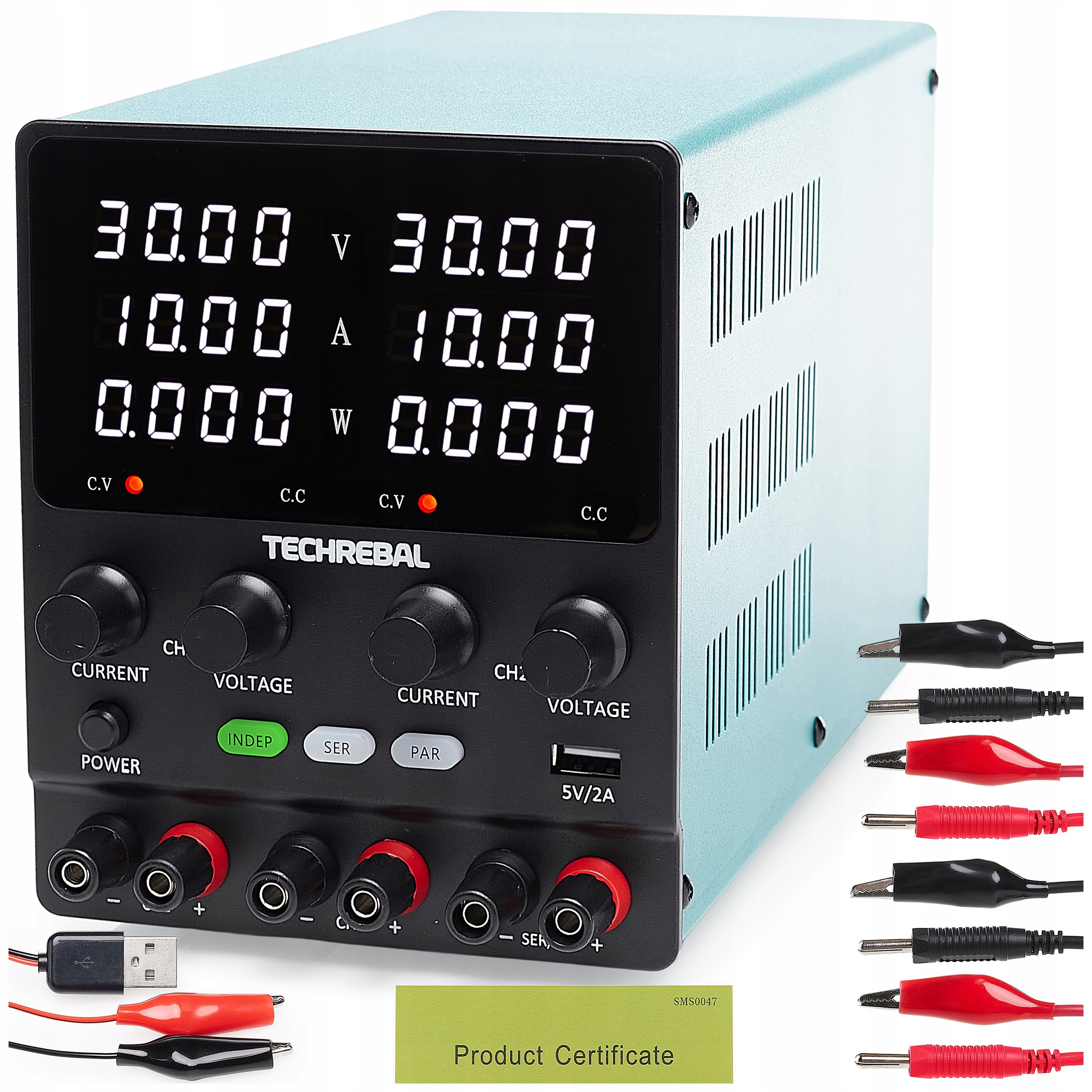 Regulovatelný Dvoukanálový Laboratorní Napájecí Zdroj Techrebal SPS-3010-2KD 60V