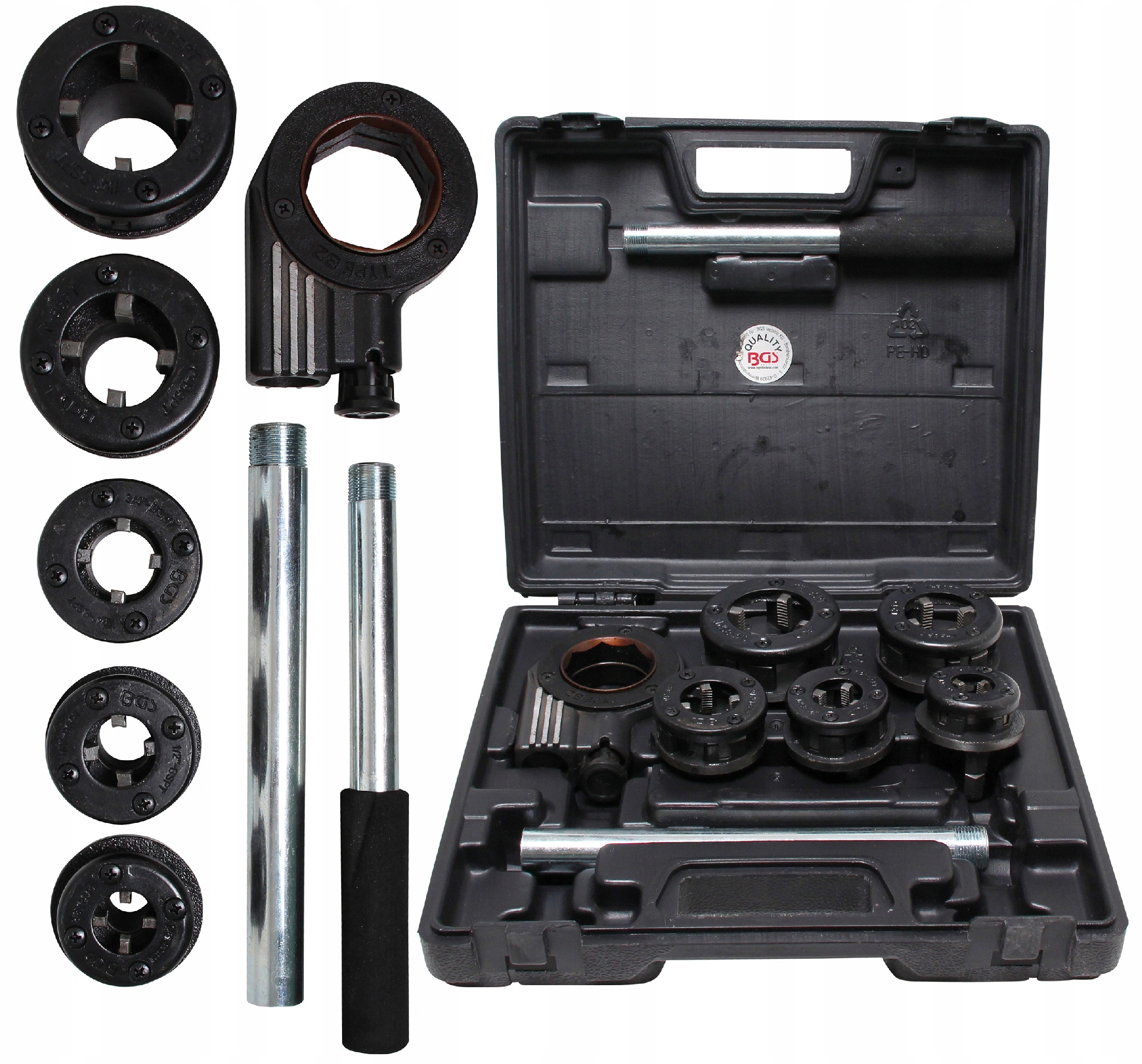 Bgs 1892, Závitnice na trubkové závity 3/8" 1.1/4" 7dílná