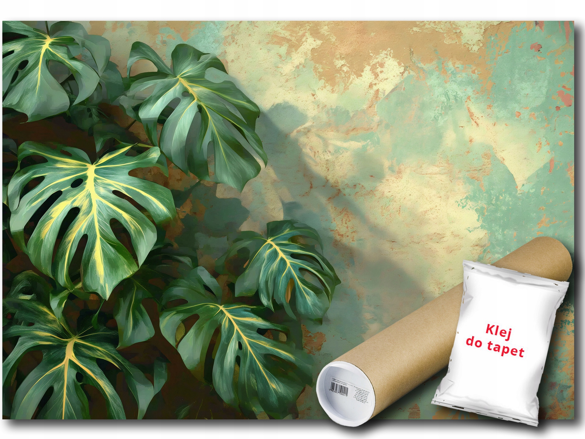 Vinylová Fototapeta Listy Džungle Monstera Struktura Stěna 416x290