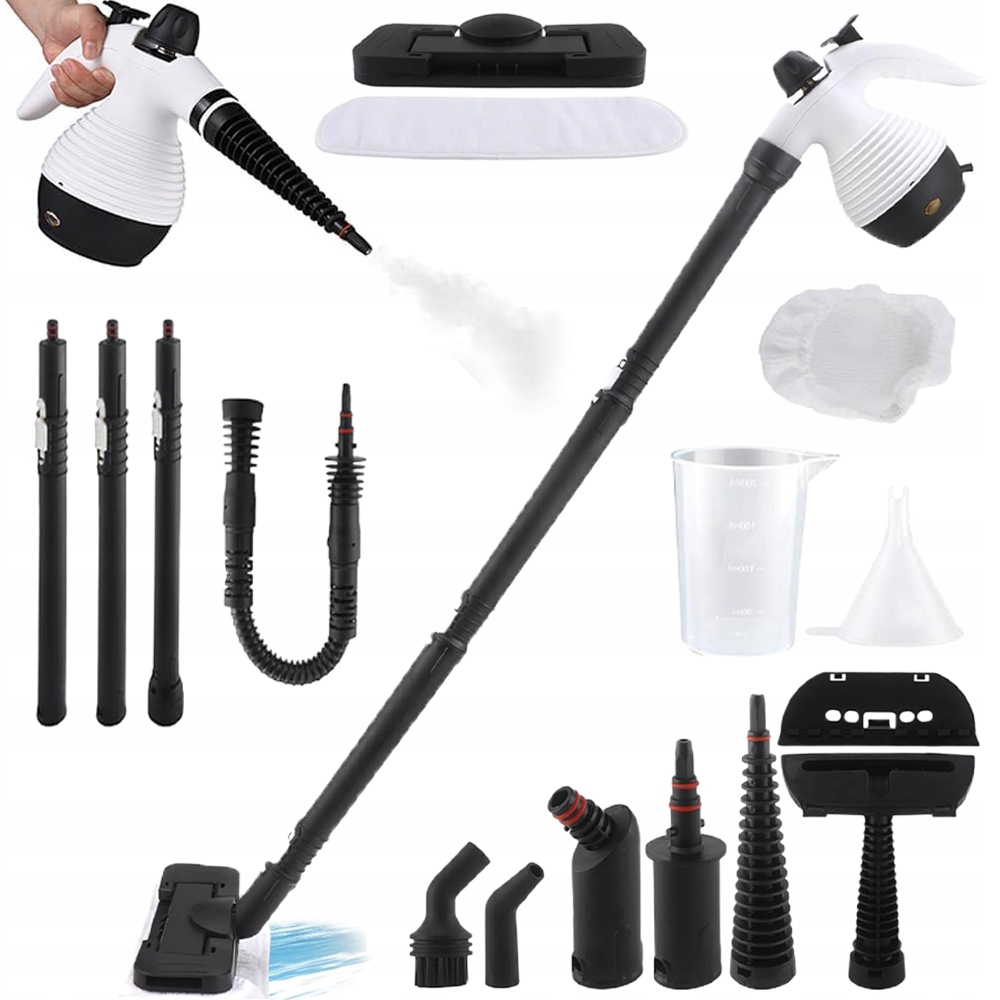 Parní Čistič Parní Mop 1050W 55PSI Sada Nástavců