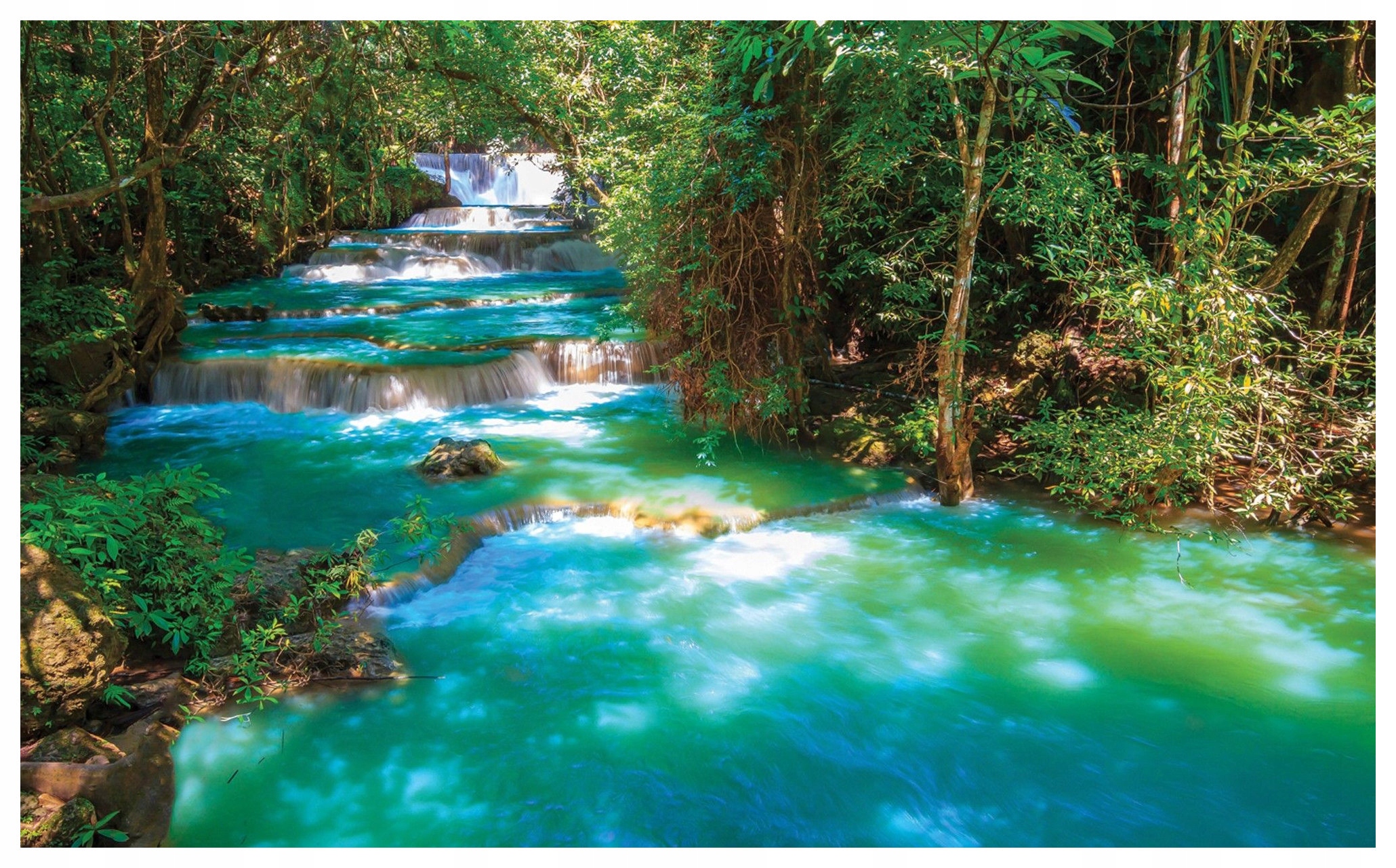 Fototapeta Vodopád Tyrkysový Vinyl 416x254 Tropický raj Sviežosť lepidlo