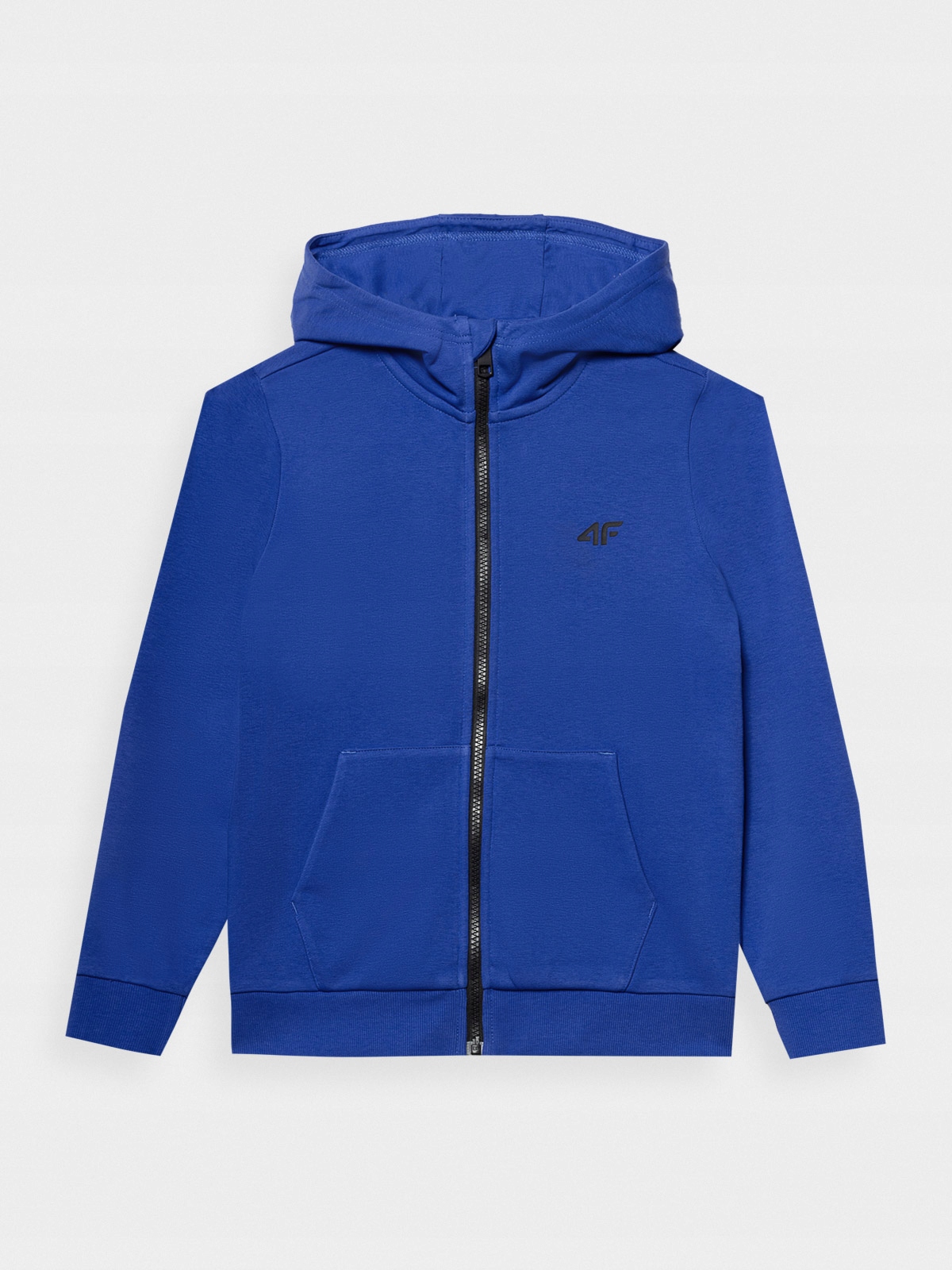 BLUZA 4F CHŁOPIĘCA DRESOWA ROZPINANA Z KAPTUREM - KOBALTOWY r. 128 Wiek dziecka 7 lat +