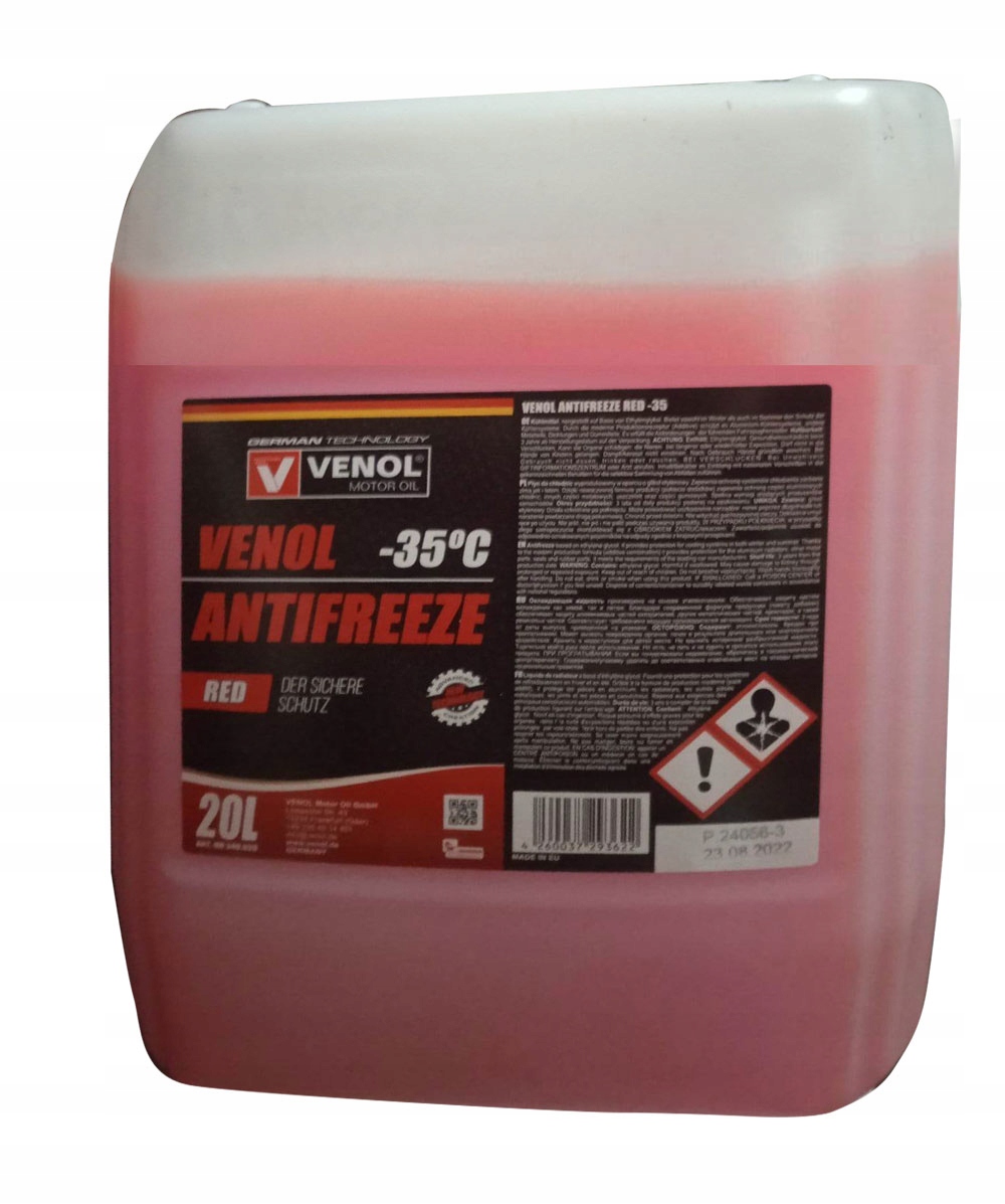 PŁYN DO CHŁODNIC VENOL RÓŻOWY-35C op. 20L + zapach