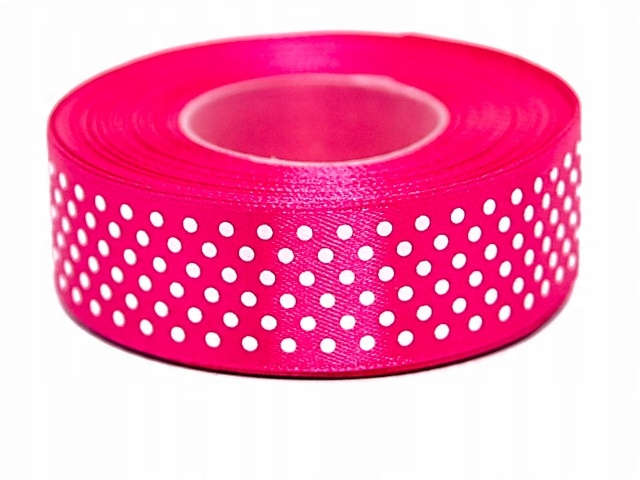 

Tasiemka w Kropki wstążka 25 mm 22 m różowa