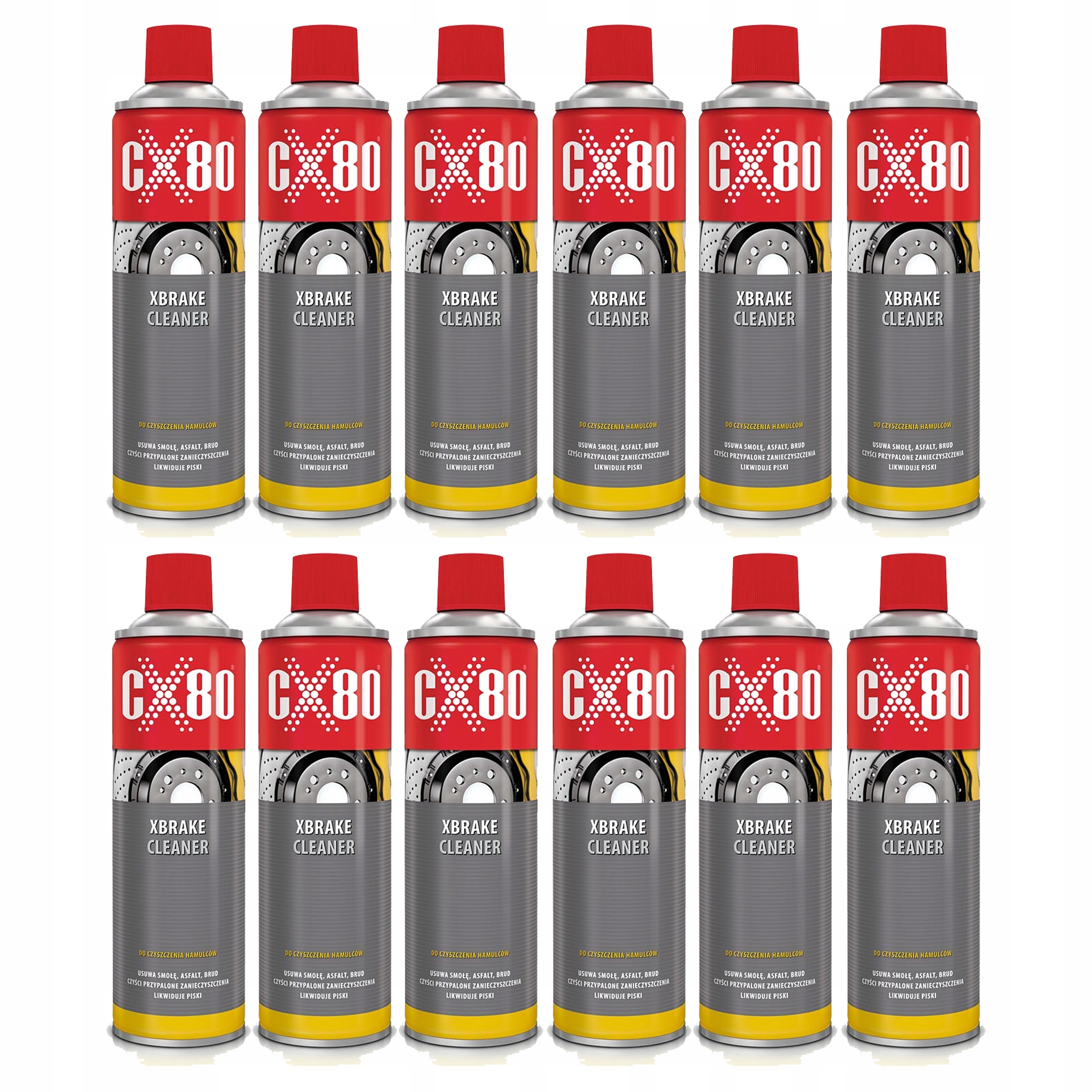 ODTŁUSZCZACZ ZMYWACZ DO HAMULCÓW 12x 600ml ZESTAW