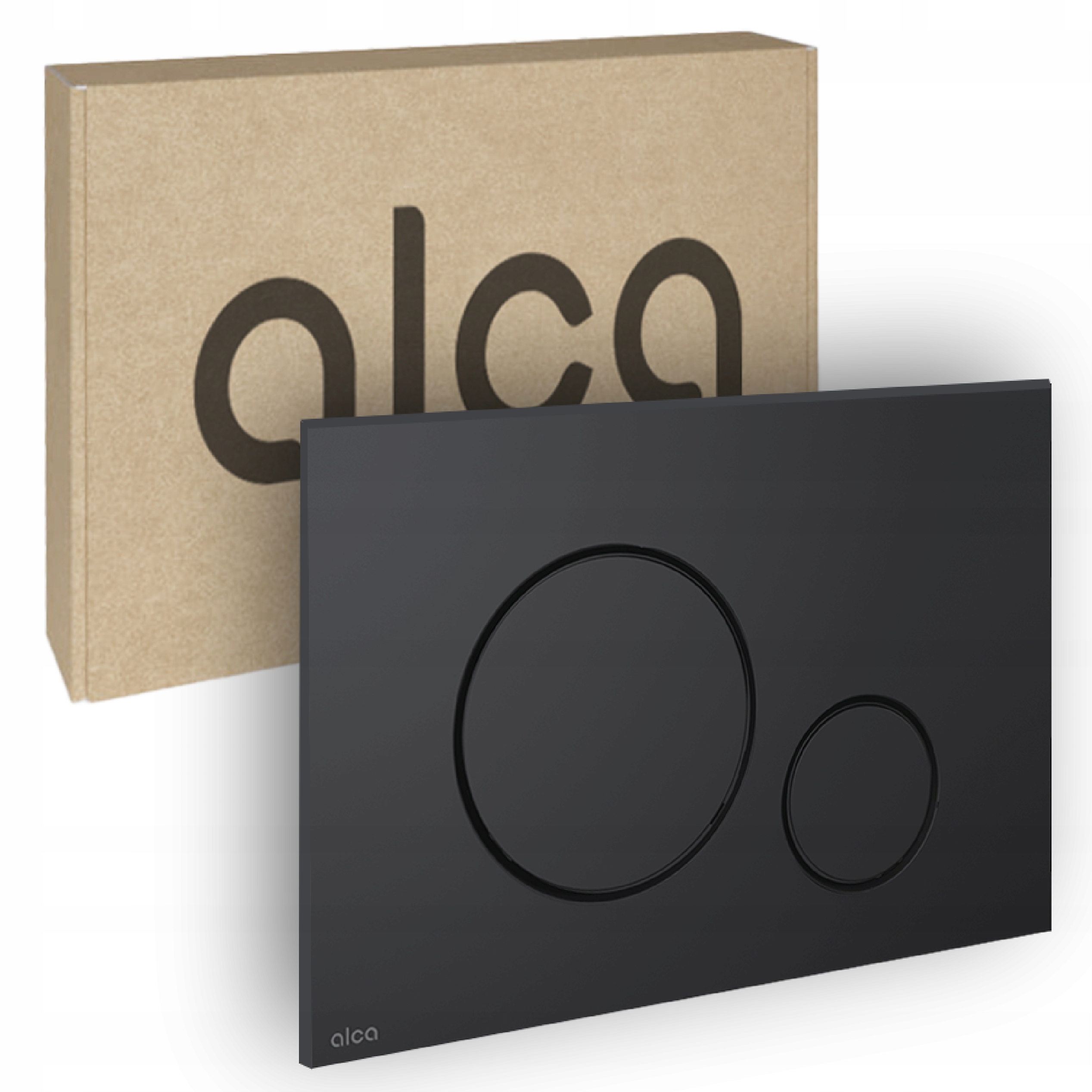 Tlačítko pro splachování Wc Černá Mat Alcaplast Delfín Plochý profil Thin