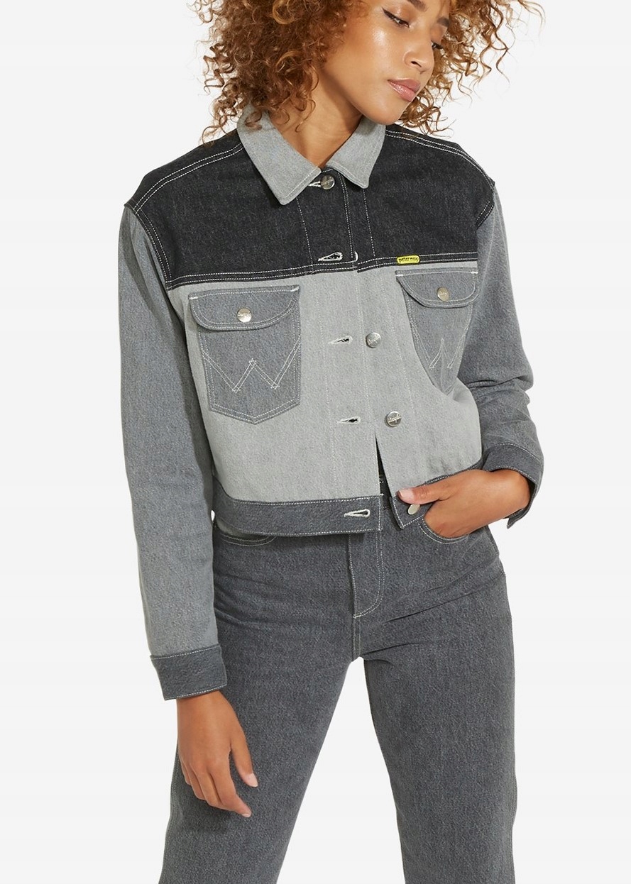 Wrangler by Peter Max Kurtka Jeansowa Grey L