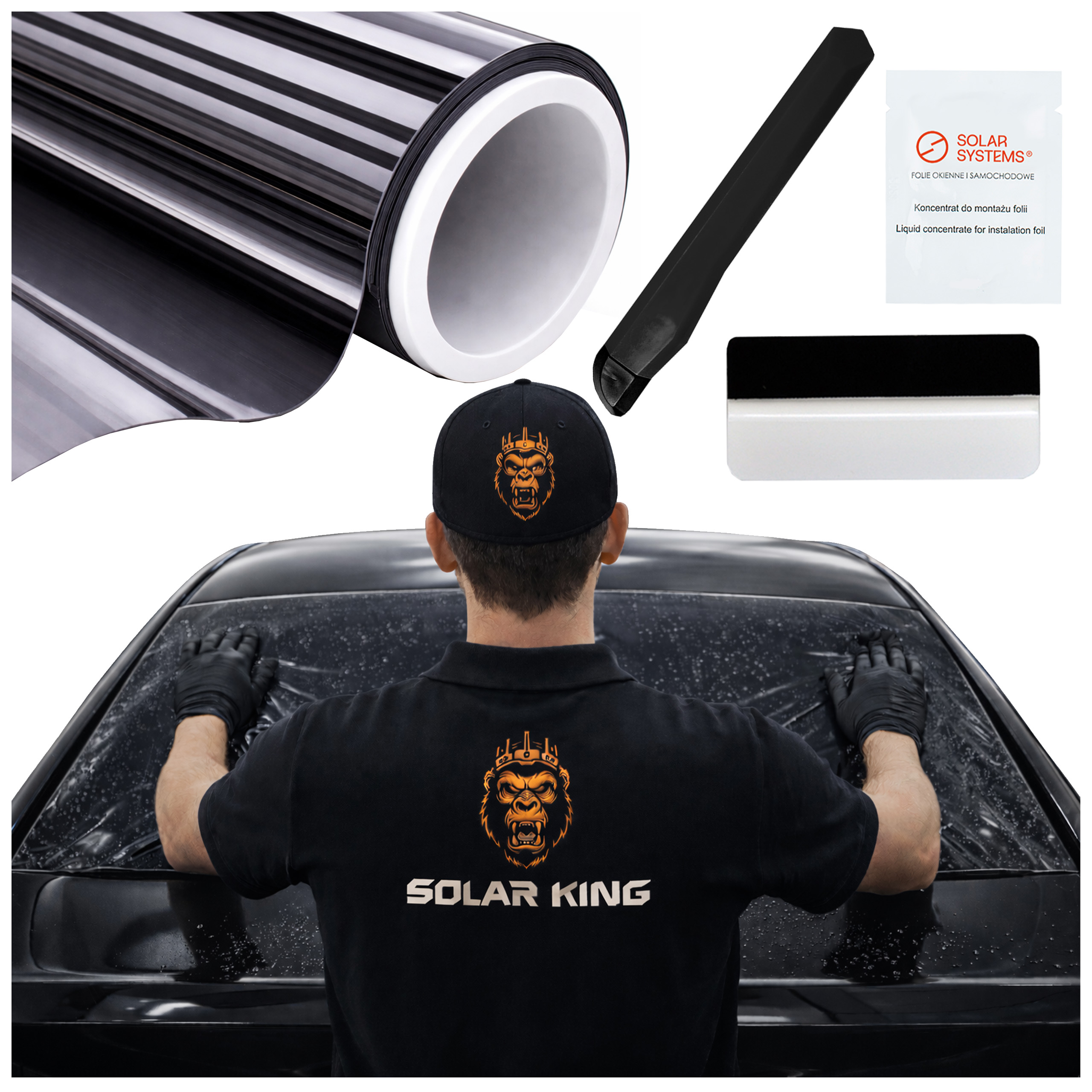 Folia Do Przyciemniania Szyb Premium 50x100cm Shadow 80% Max Termokurczliwa