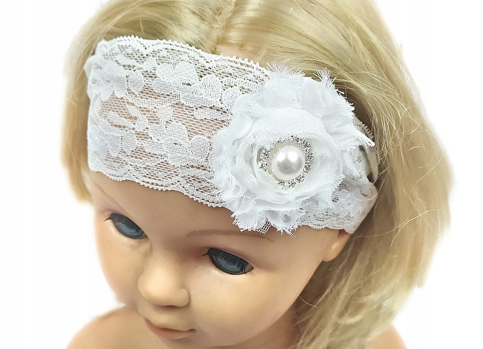 

Opaska dziewczęca dziewczynki chrzest komunia OP7