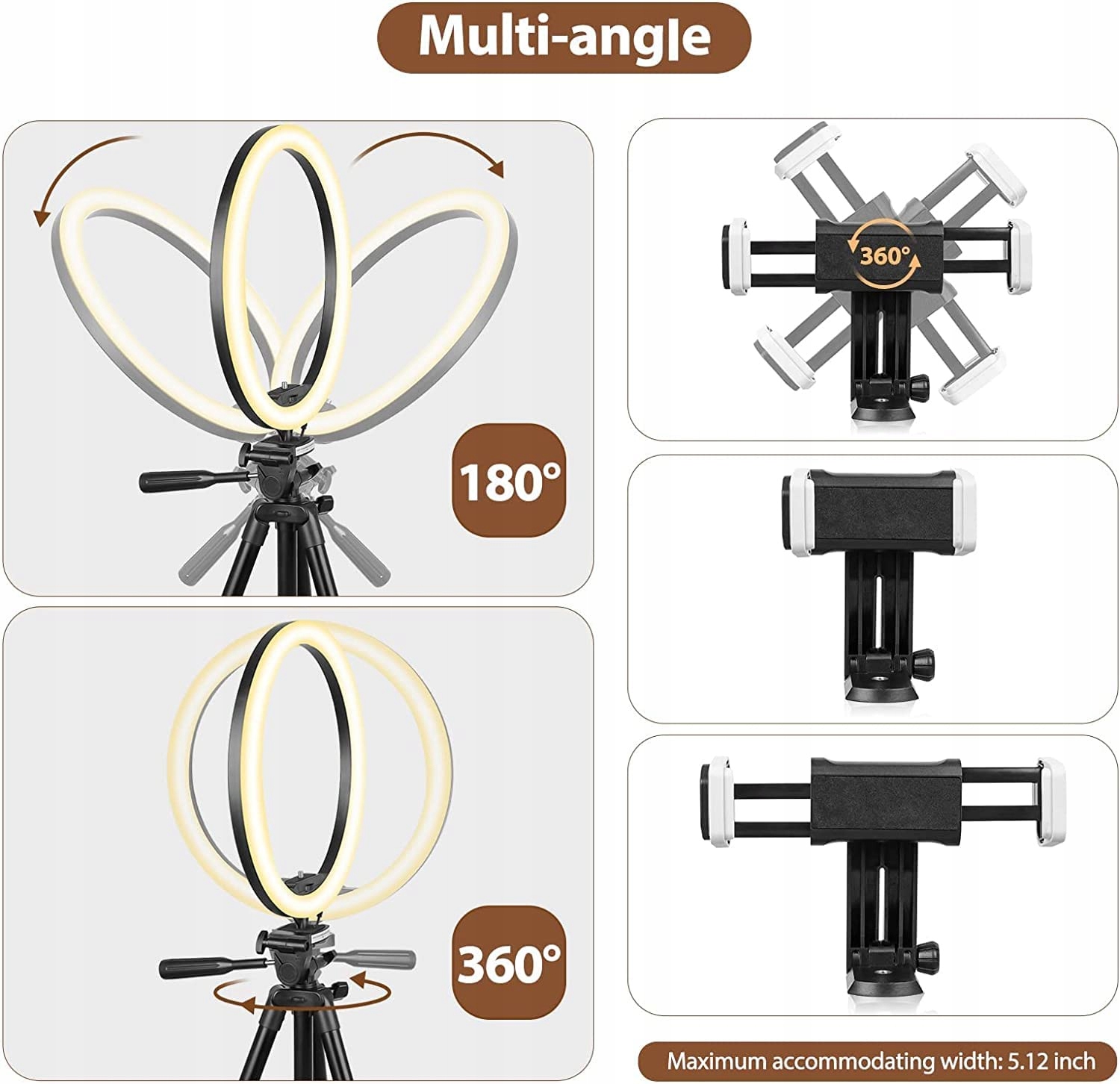 AUREDAY Statyw Do Ringlight 12 Calowy Zestaw Do Streamingu i Fotografii — miniatura 5