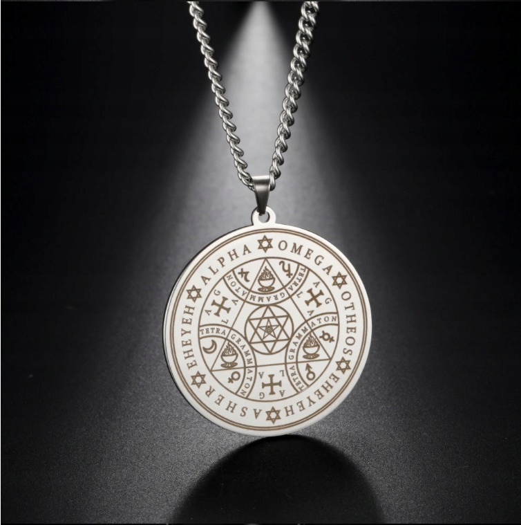 AMULET OCHRONNY Talizman osłony KLUCZ SALOMONA TETRAGRAMMATON ochrony