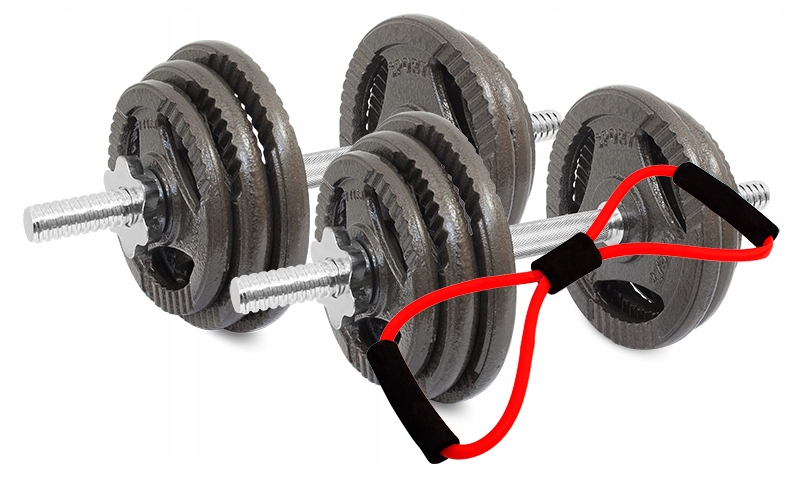 

Hantle Żeliwo Kierownice 2X15 Kg Sztangielki 30KG