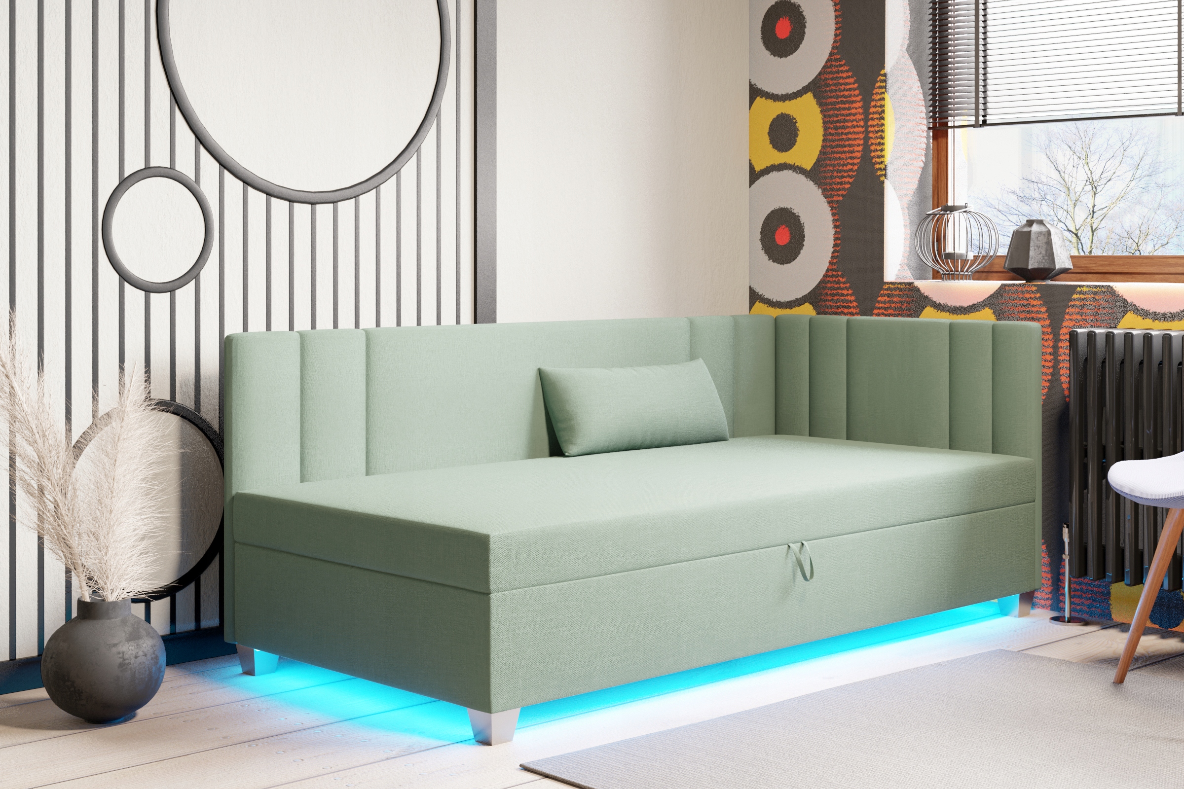 

Tapczan Łóżko jednoosobowe Karmen+ 120/200 Led