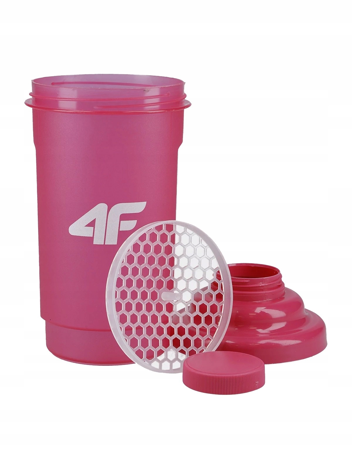 

Shaker 4F do odżywek 600ml z sitkiem Bidon Różowy