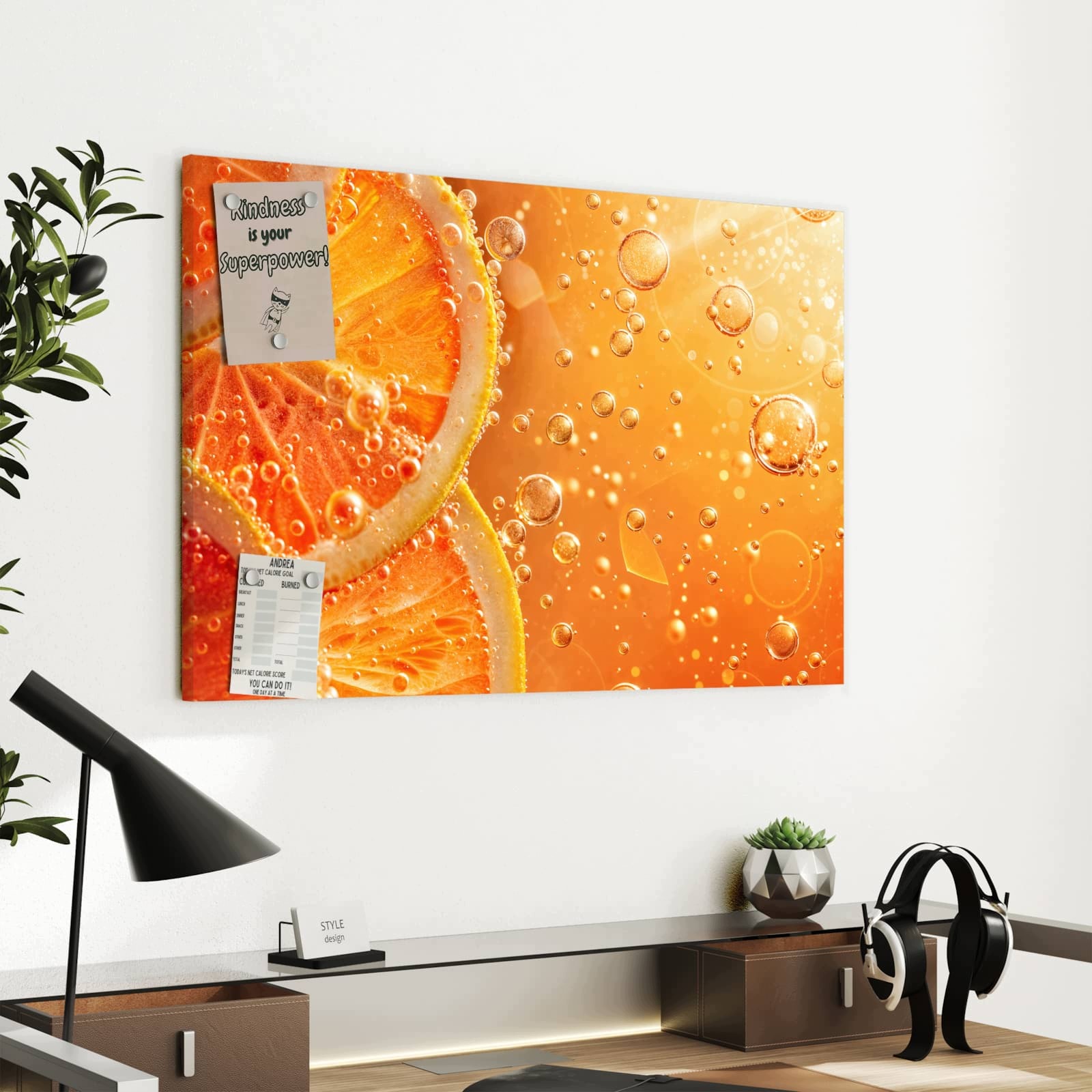 Magnetická tabule Musujouce Oranžový 60 × 40 cm
