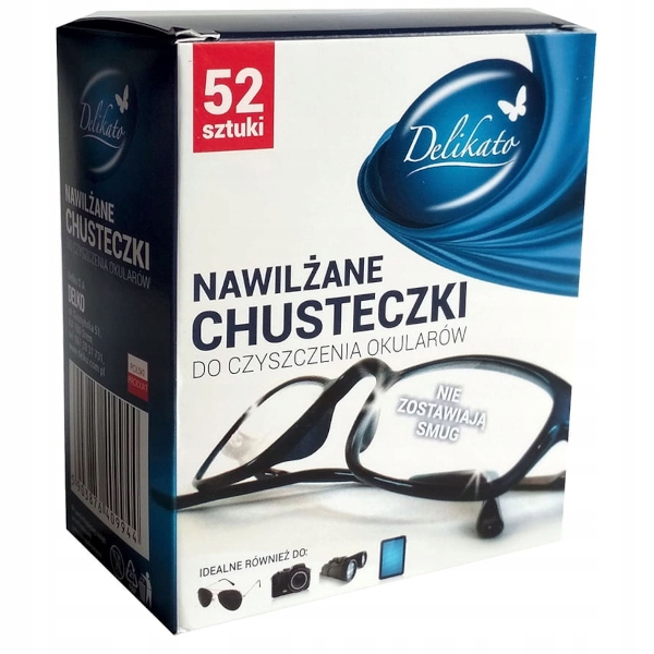 

Delikato Chusteczki nawilżane do okularów 52szt