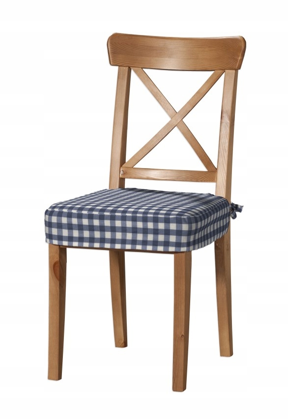 Dekoria Sedák na židli Ingolf Ikea modrý