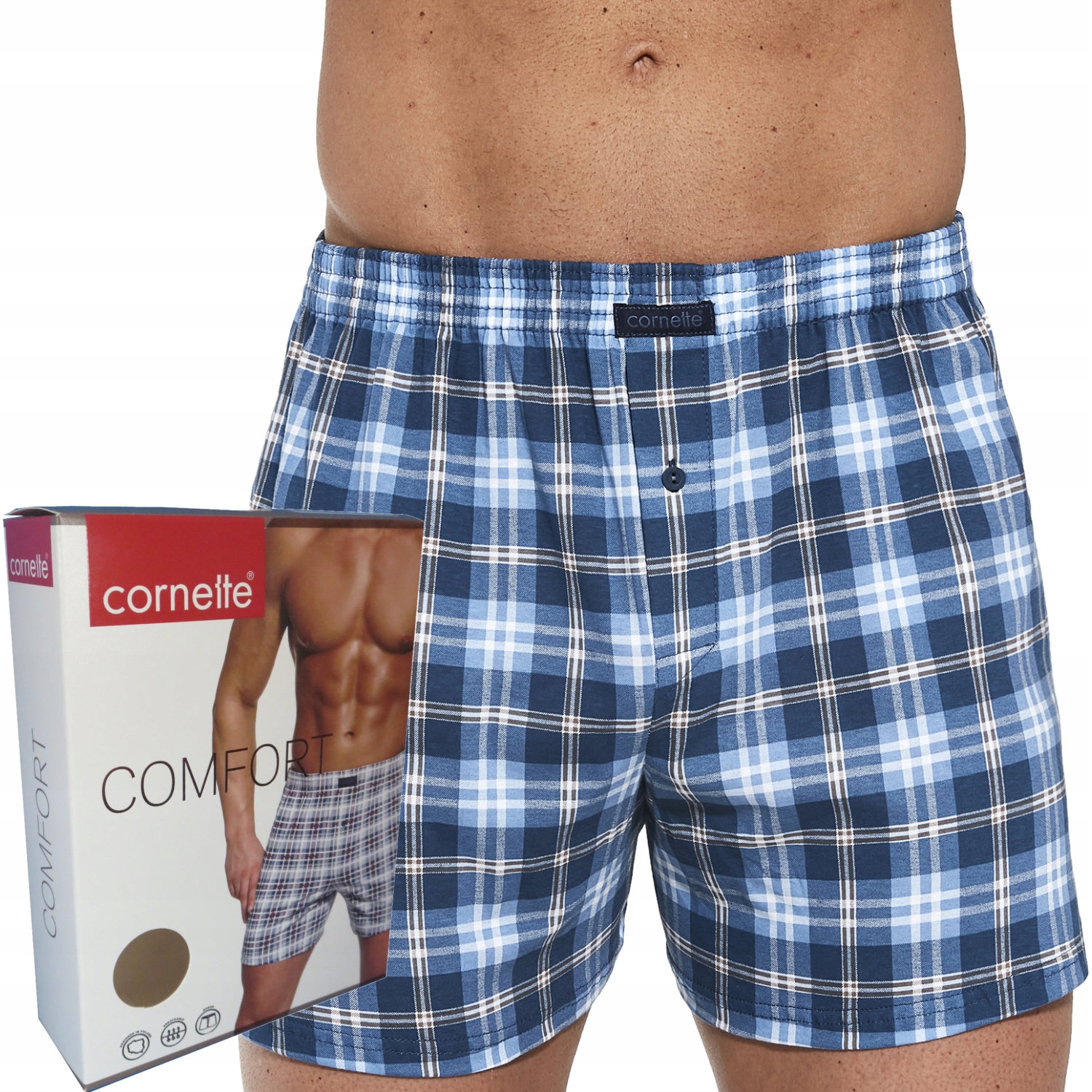 

Cornette bokserki Comfort box luźne 002/253 kratka