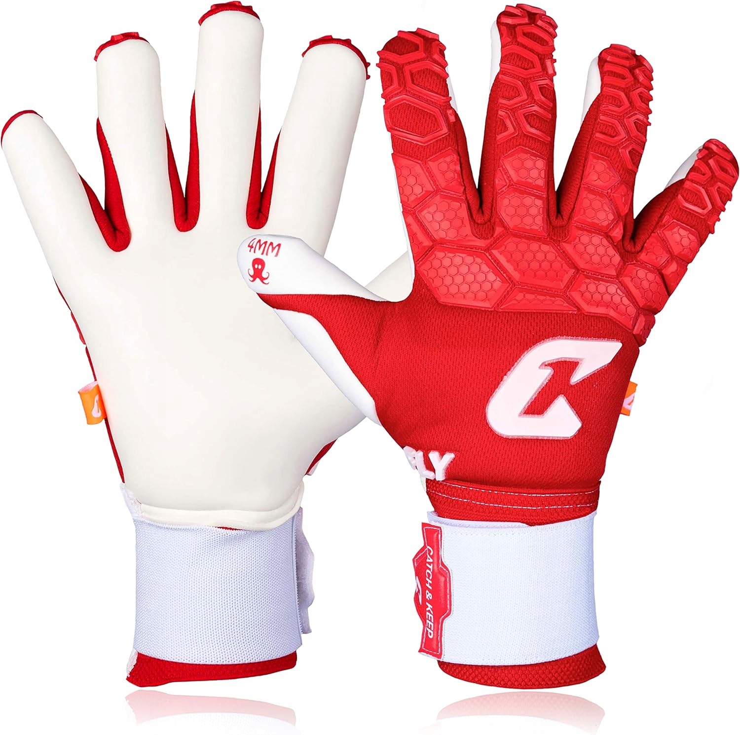 K90 Catch & Keep Rękawice bramkarskie Fly Red Soul r. 10