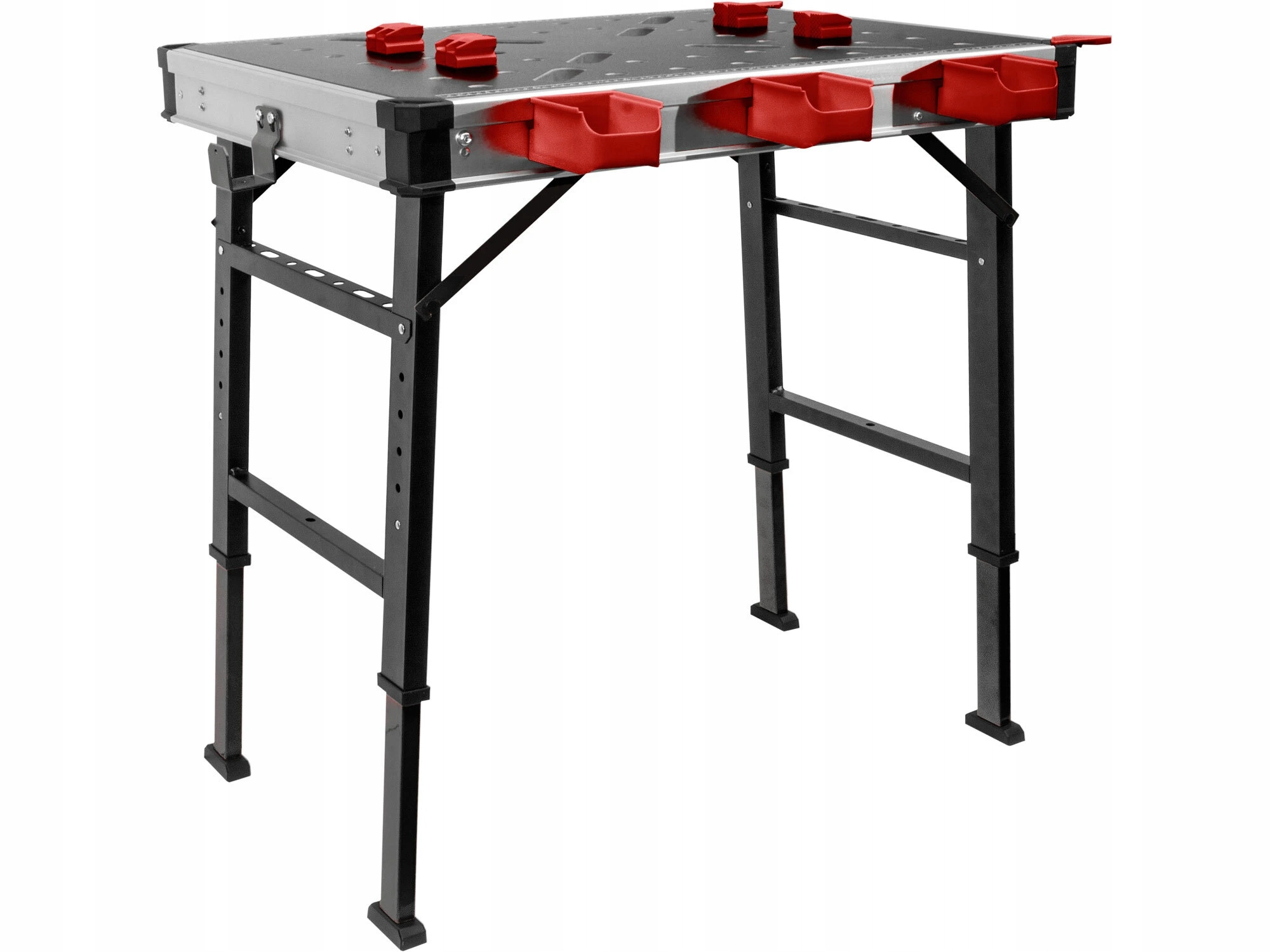 Stôl pracovný skladací, max. 450kg, 845x598x735-885mm, fixačné otvory, Fort