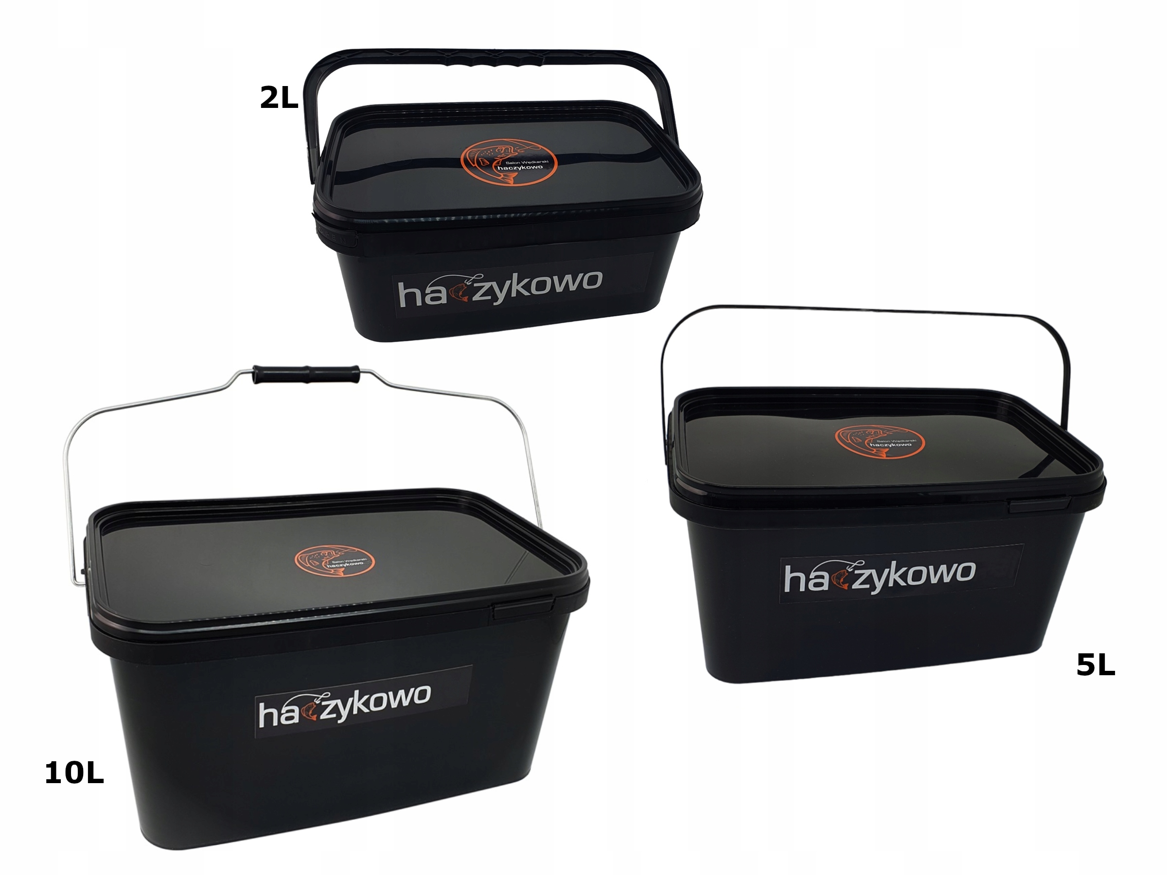 Zestaw wiader haczykowo 2L + 5L + 10L