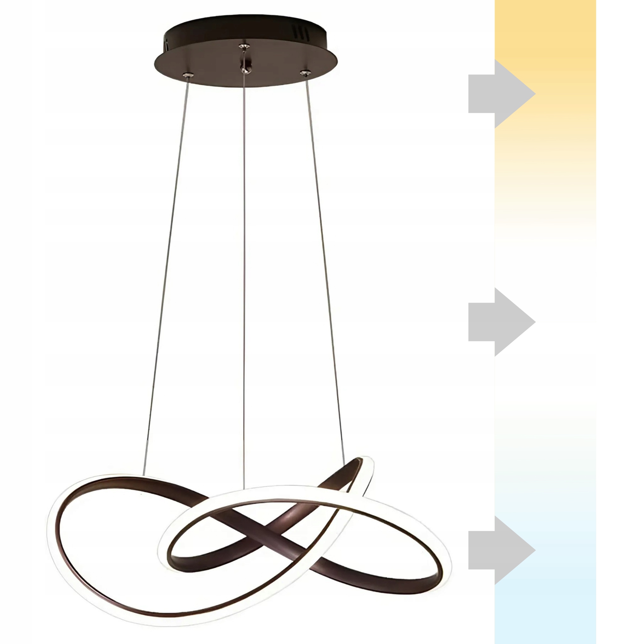 Led Lampa Do Obývacího Pokoje Závěsná, Moderní Černý Lustr, Barva Bílá, Variabilní